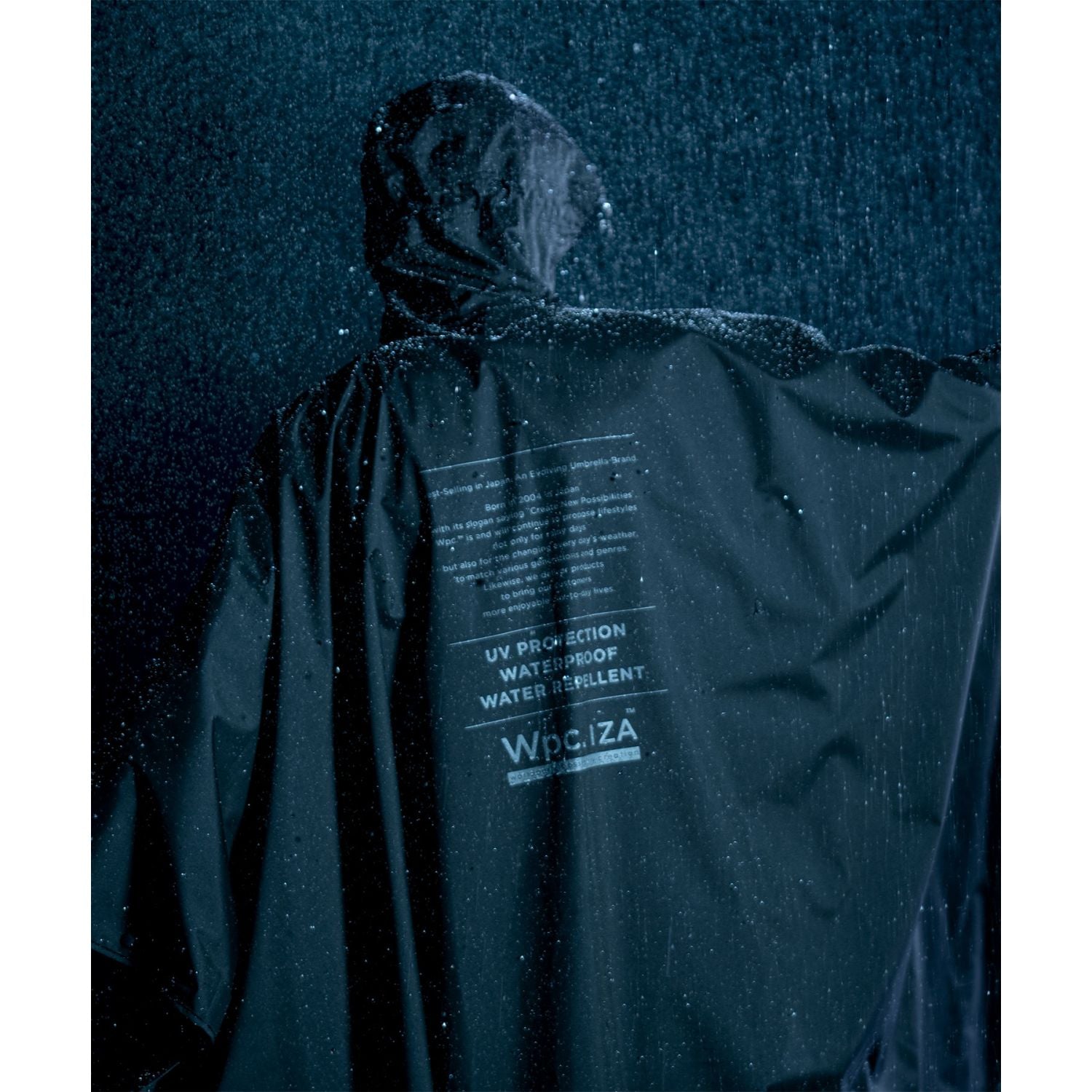 WPC IZA Rain Breaker Poncho Water Repellent One Size (Black)
