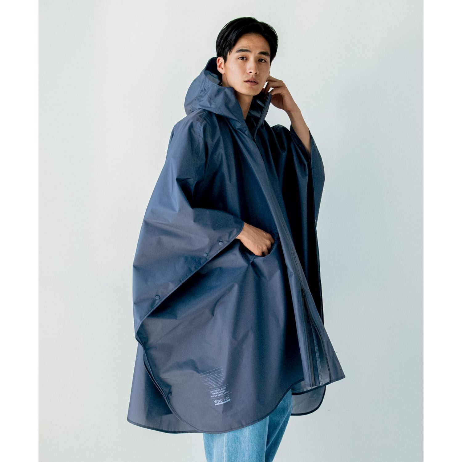 WPC IZA Rain Breaker Poncho Water Repellent One Size (Navy)