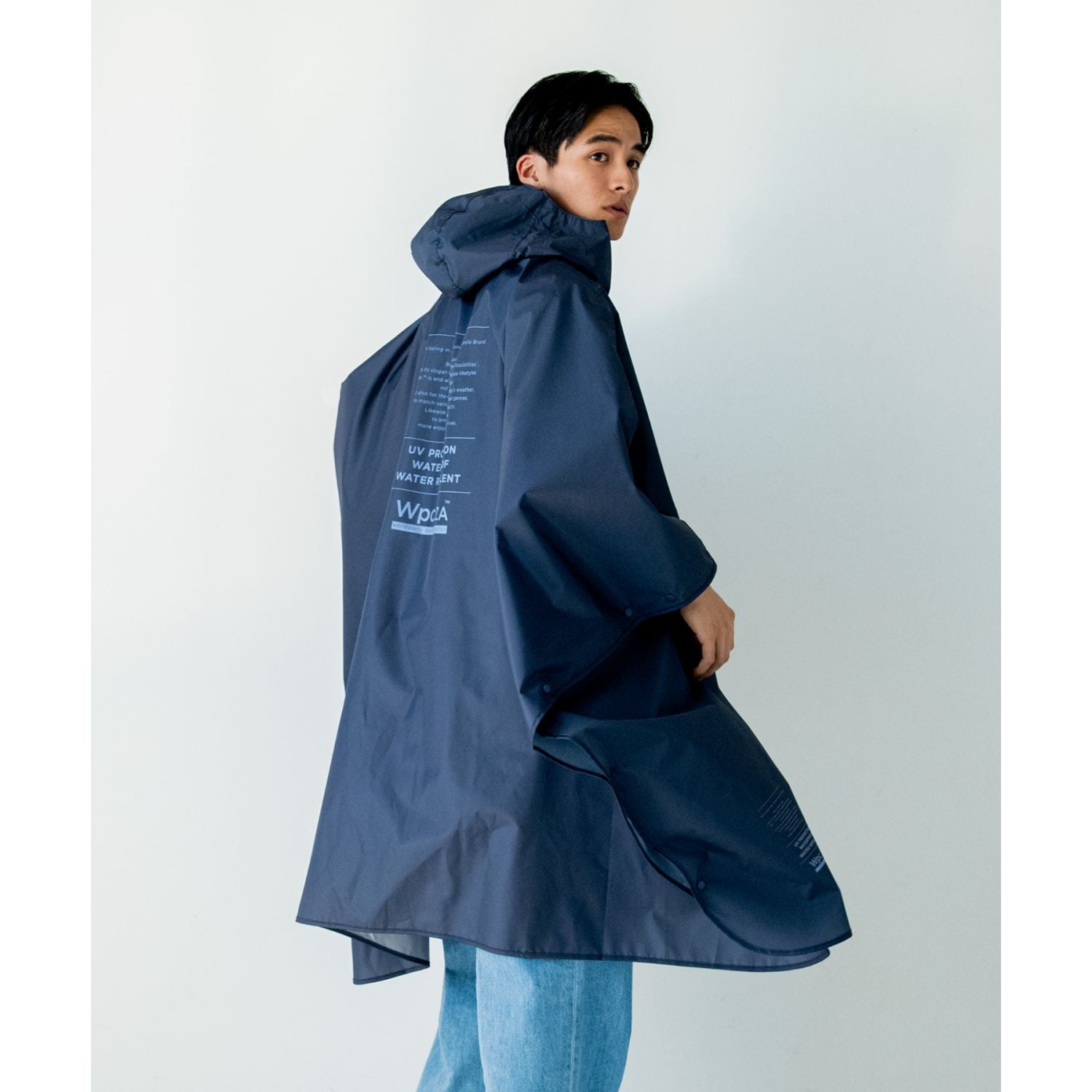 WPC IZA Rain Breaker Poncho Water Repellent One Size (Navy)