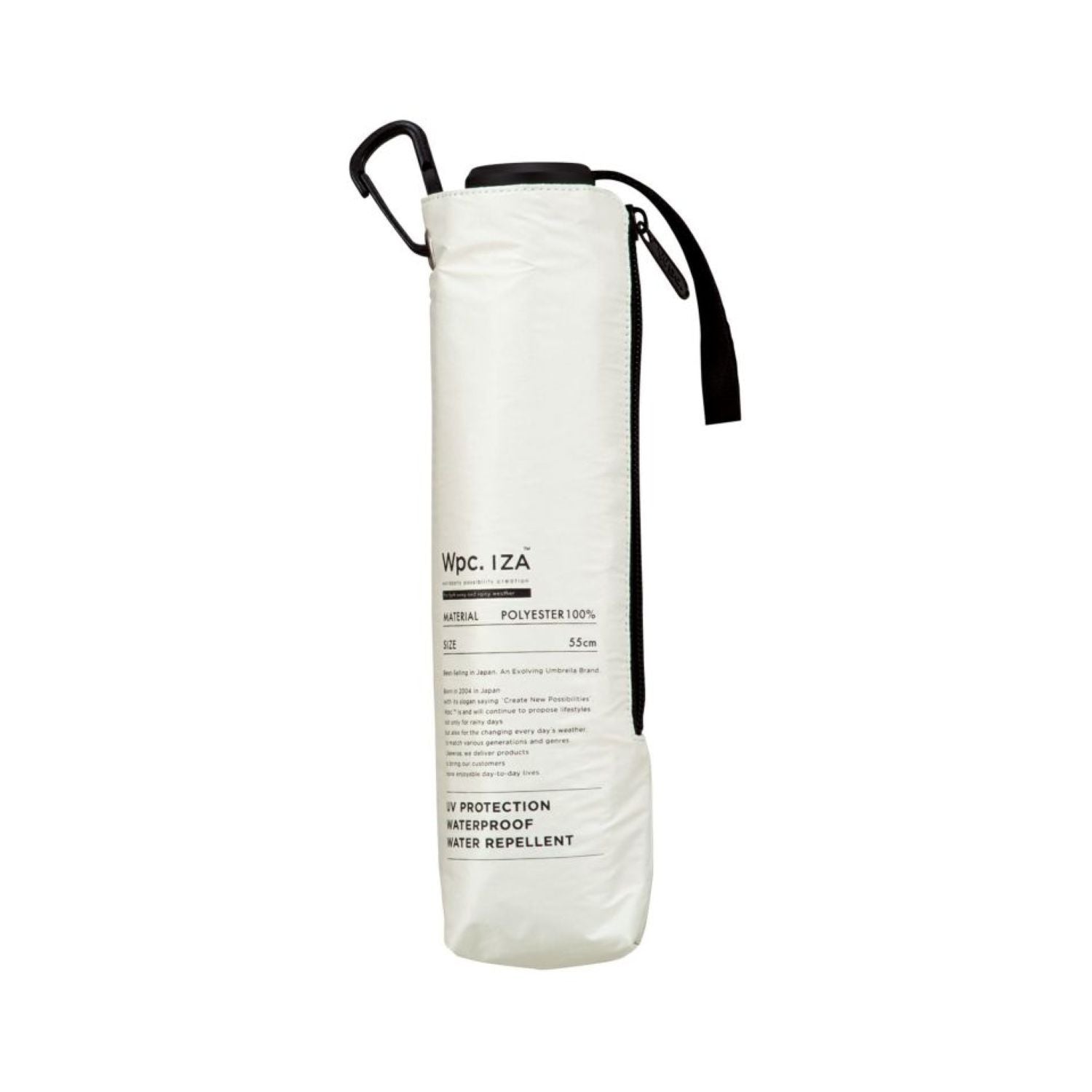 WPC IZA Wind Resistance UV Protection UPF 50+ Men's Umbrella 55cm (Off White)