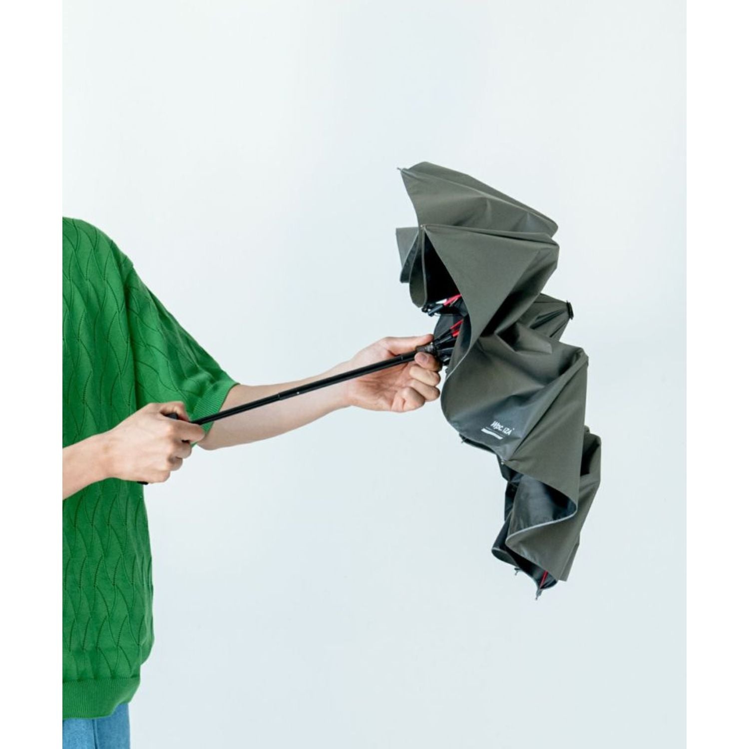 WPC IZA Wind Resistance UV Protection UPF 50+ Men's Umbrella 55cm (Off White)