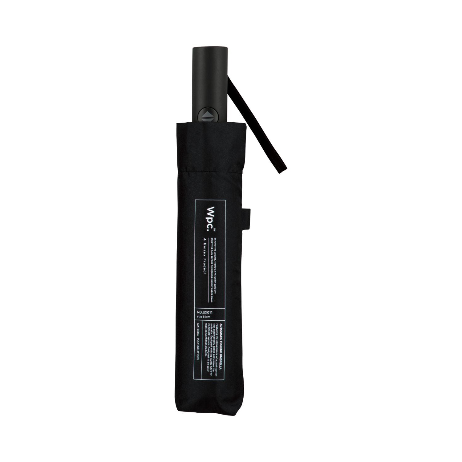 WPC UX Automatic UV Protection Folding Umbrella 62cm (Black)