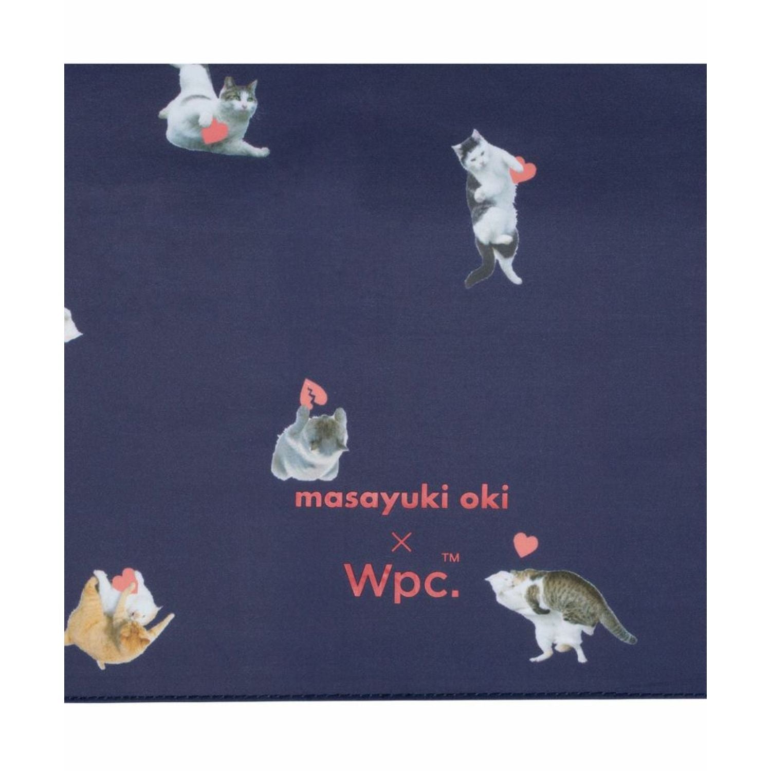 WPC X Masayuki Oki Neko UV Protection UPF 50+ Umbrella 49cm (Navy)