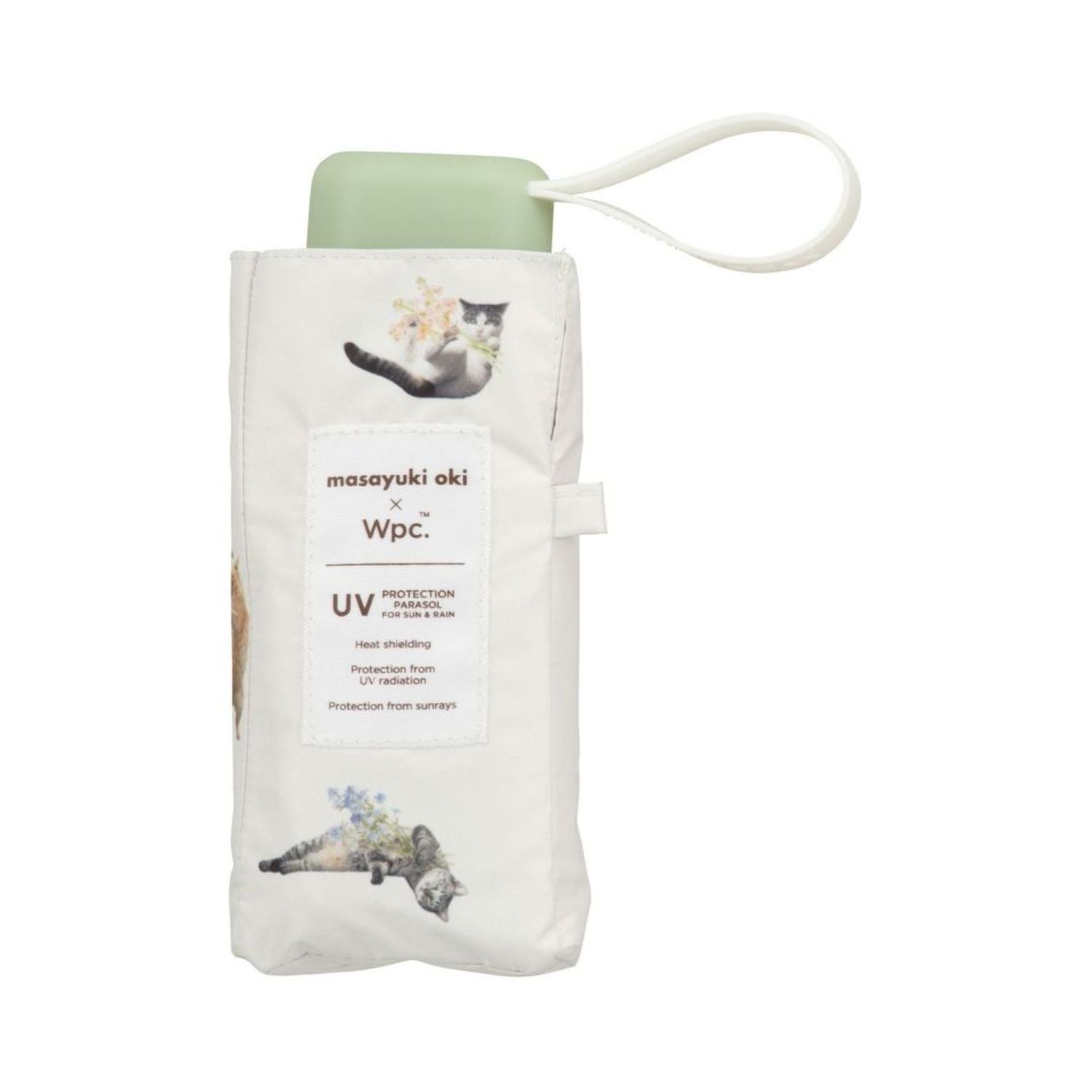 WPC X Masayuki Oki Neko UV Protection UPF 50+ Umbrella 47cm (Off White)
