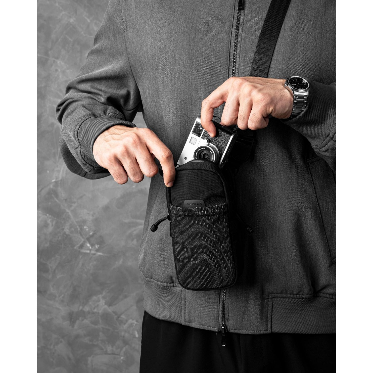 ALPAKA Modular Shoulder Pocket Max Nylon Washed  Axoflux 400D (Black)