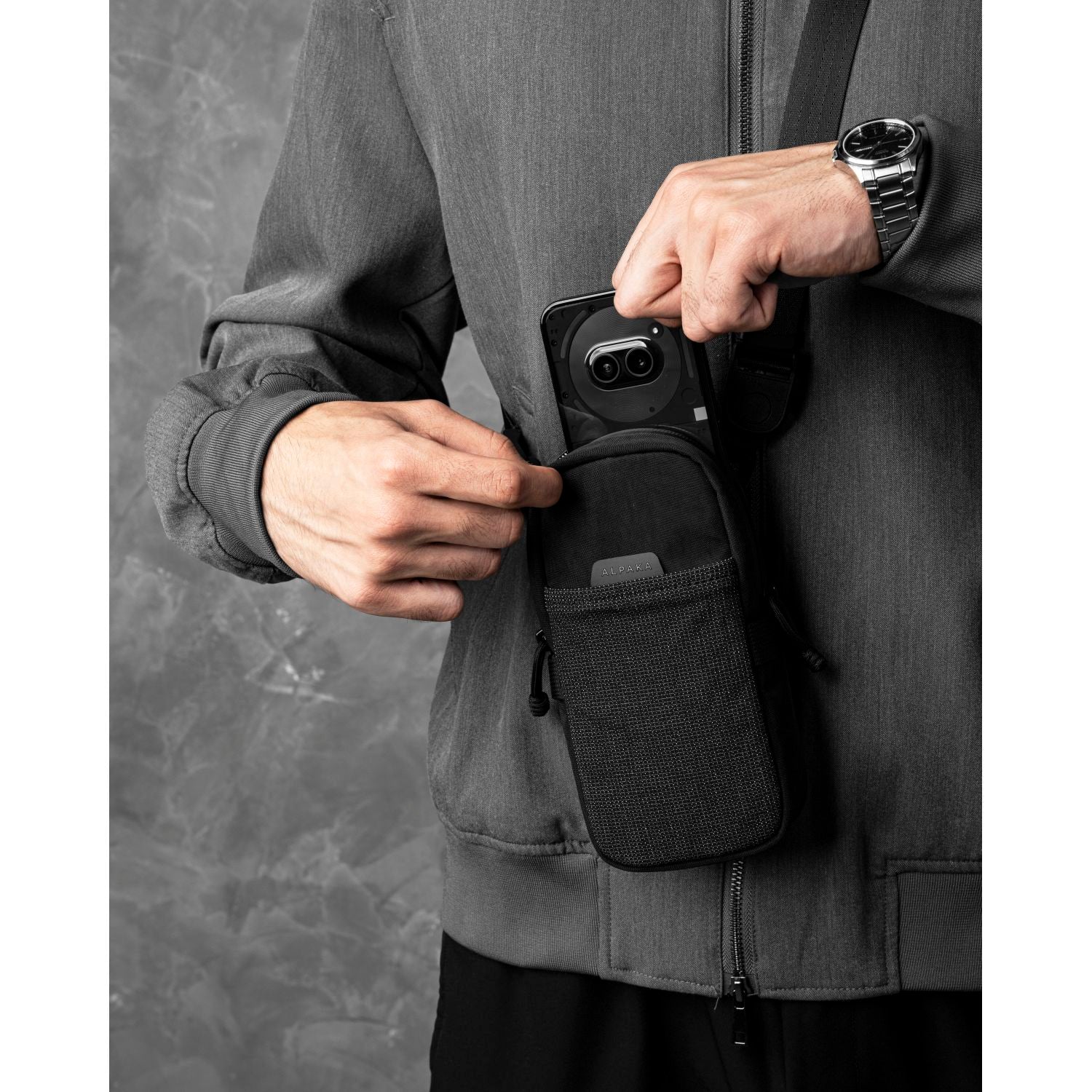 ALPAKA Modular Shoulder Pocket Max Nylon Washed  Axoflux 400D (Black)