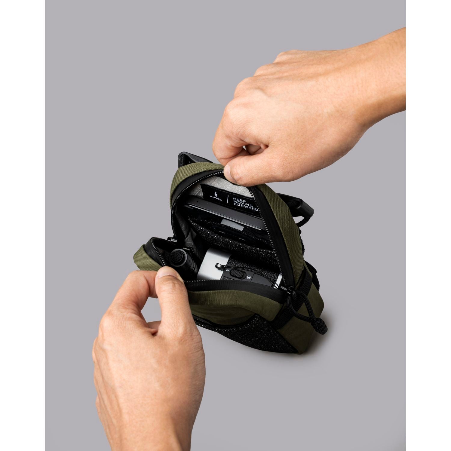 ALPAKA Modular Shoulder Pocket Max Nylon Washed  Axoflux 400D (Green)