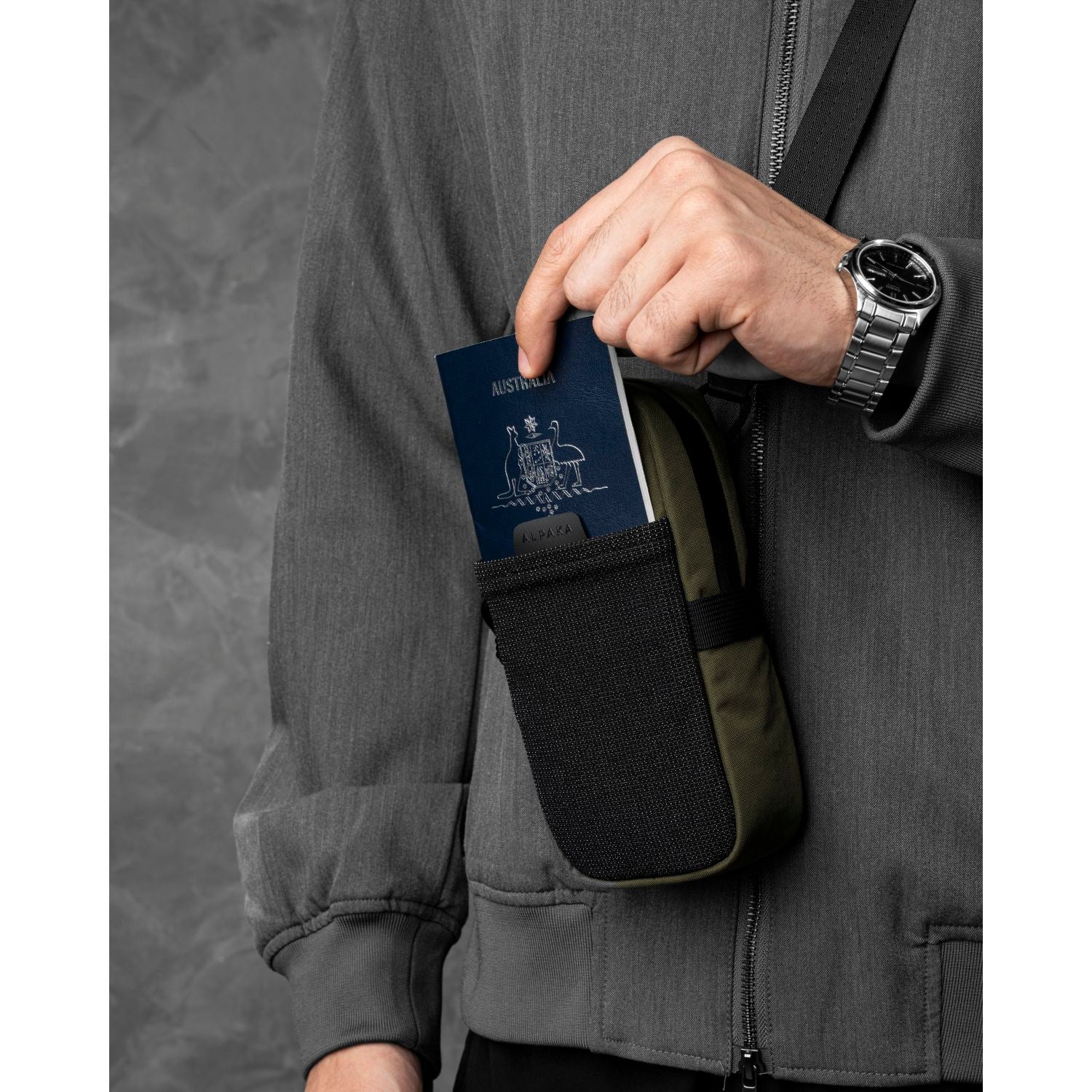 ALPAKA Modular Shoulder Pocket Max Nylon Washed  Axoflux 400D (Green)