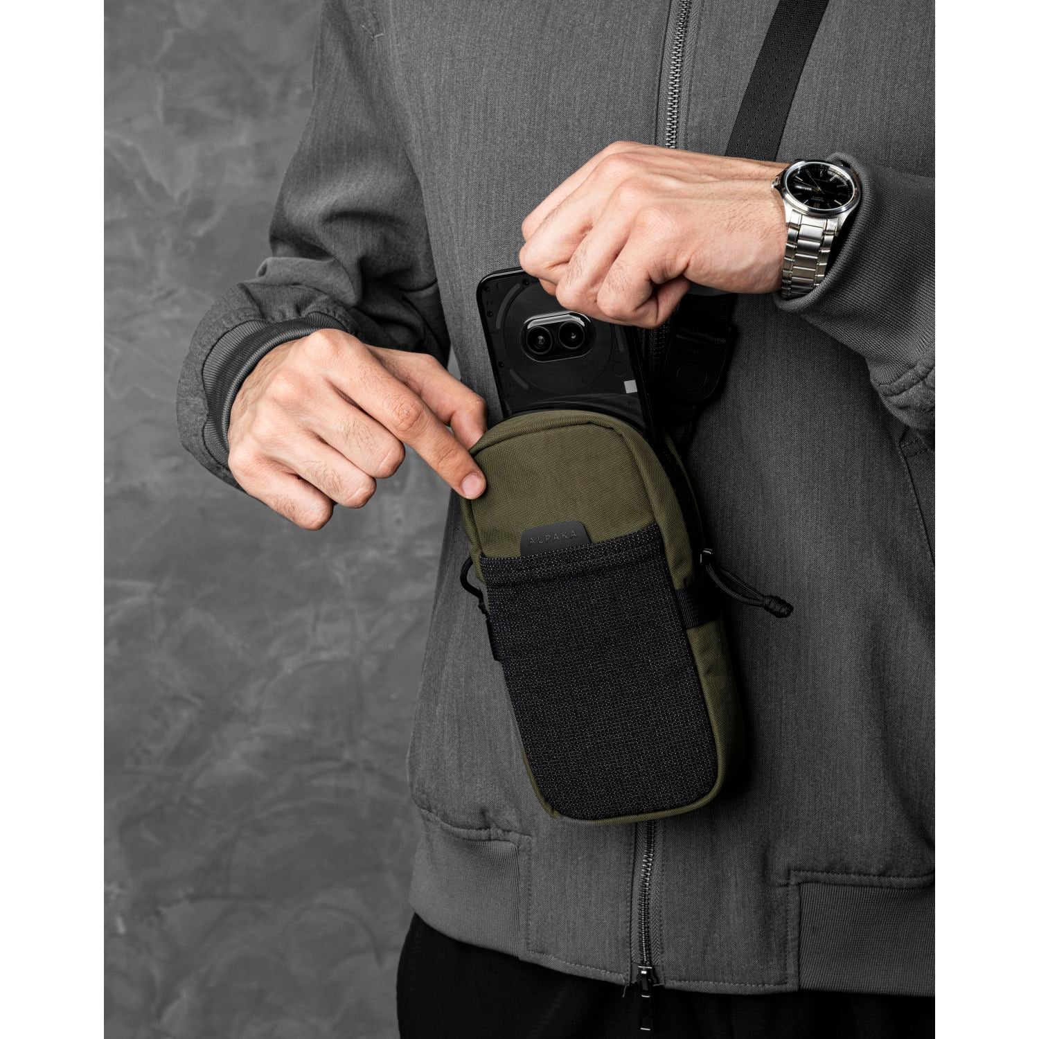 ALPAKA Modular Shoulder Pocket Max Nylon Washed  Axoflux 400D (Green)