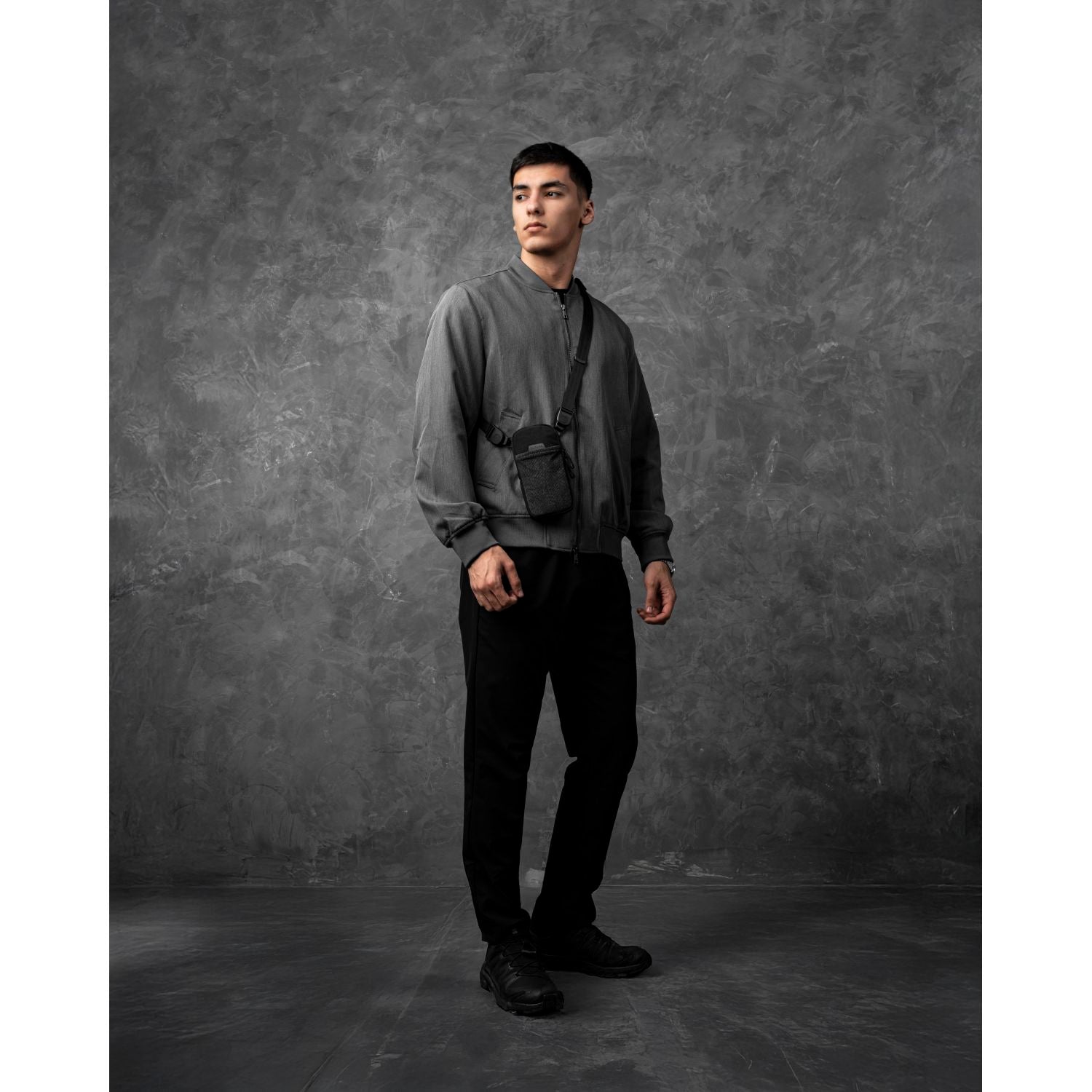 ALPAKA Modular Shoulder Pocket Slim Nylon Washed  Axoflux 400D (Black)