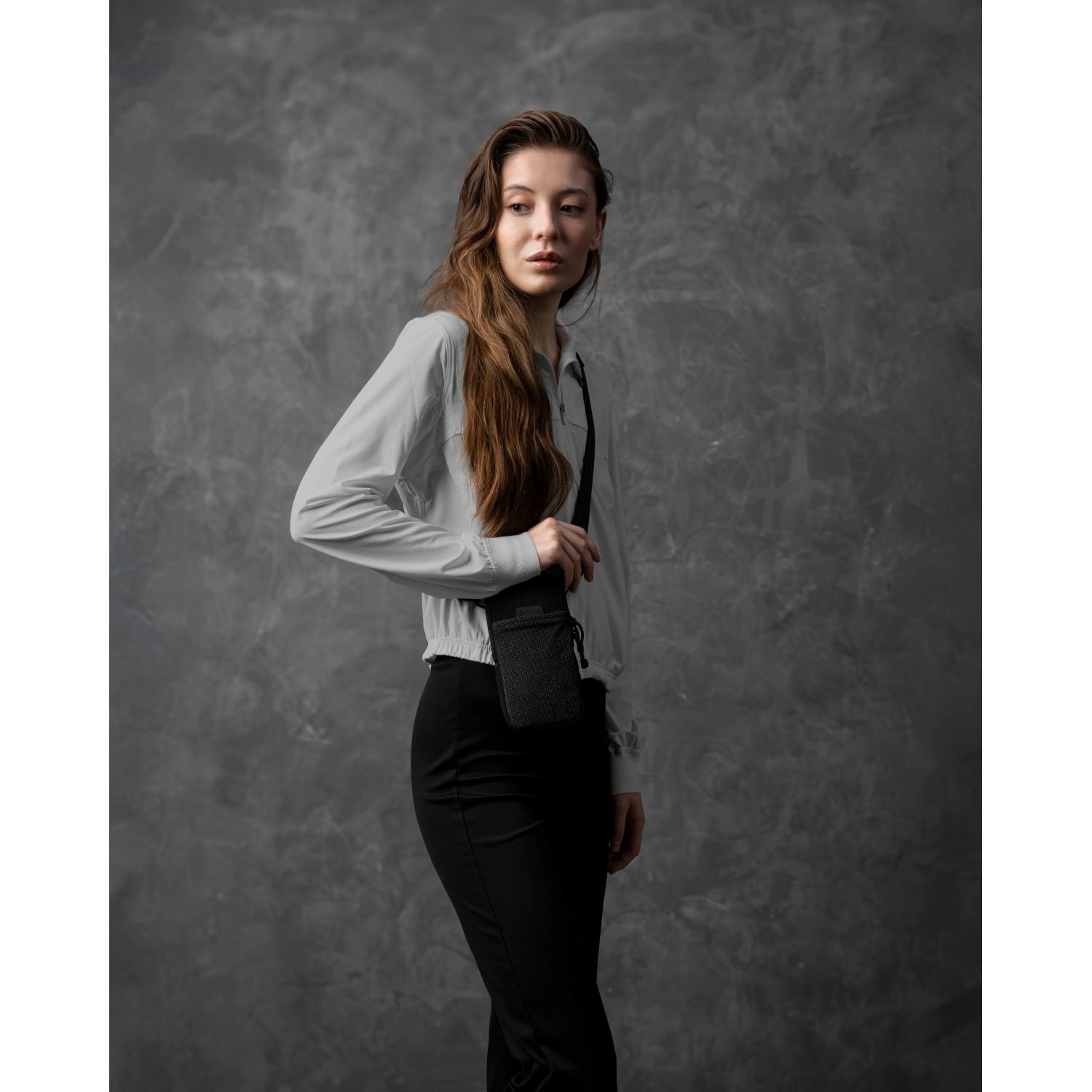 ALPAKA Modular Shoulder Pocket Slim Nylon Washed  Axoflux 400D (Black)