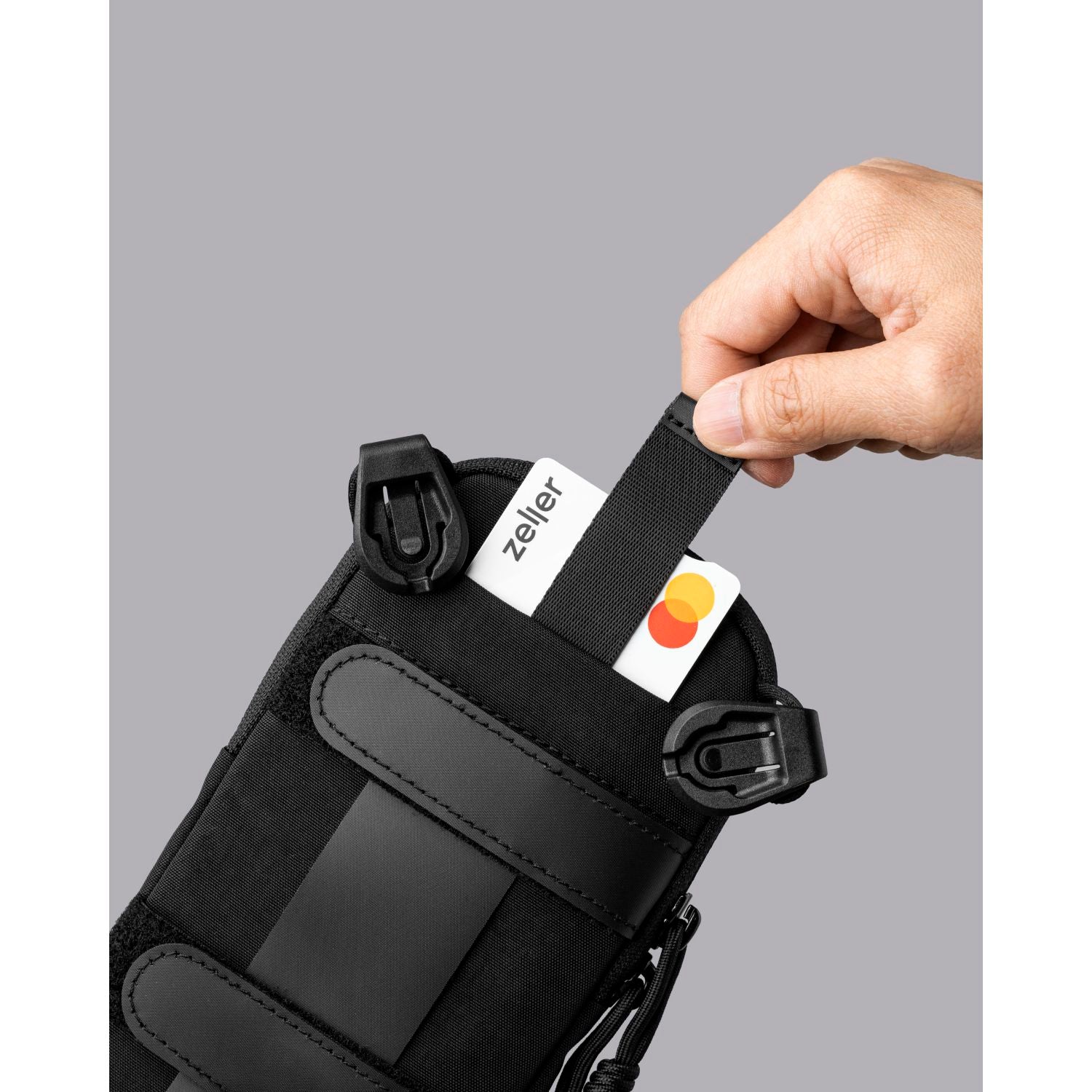 ALPAKA Modular Shoulder Pocket Slim Nylon Washed  Axoflux 400D (Black)