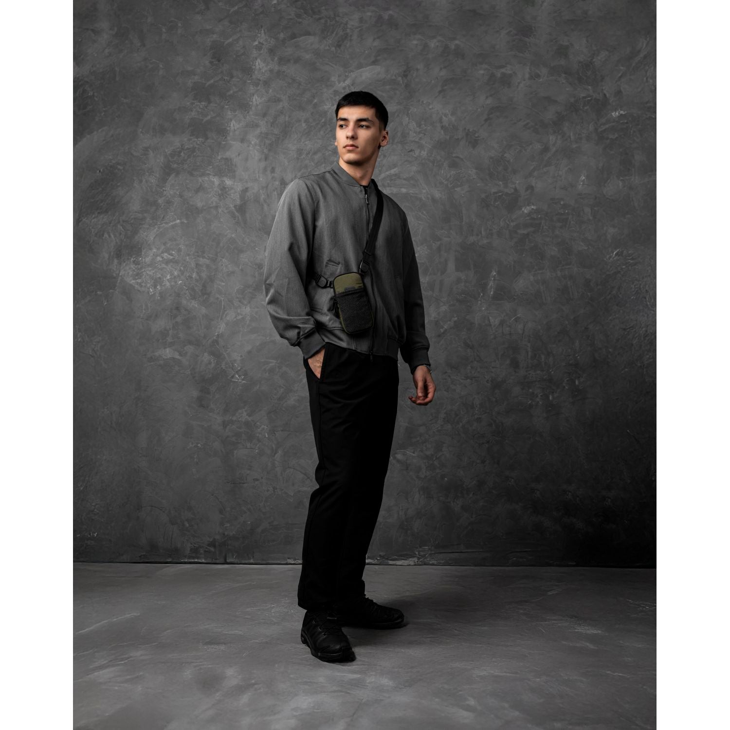 ALPAKA Modular Shoulder Pocket Slim Nylon Washed  Axoflux 400D (Green)