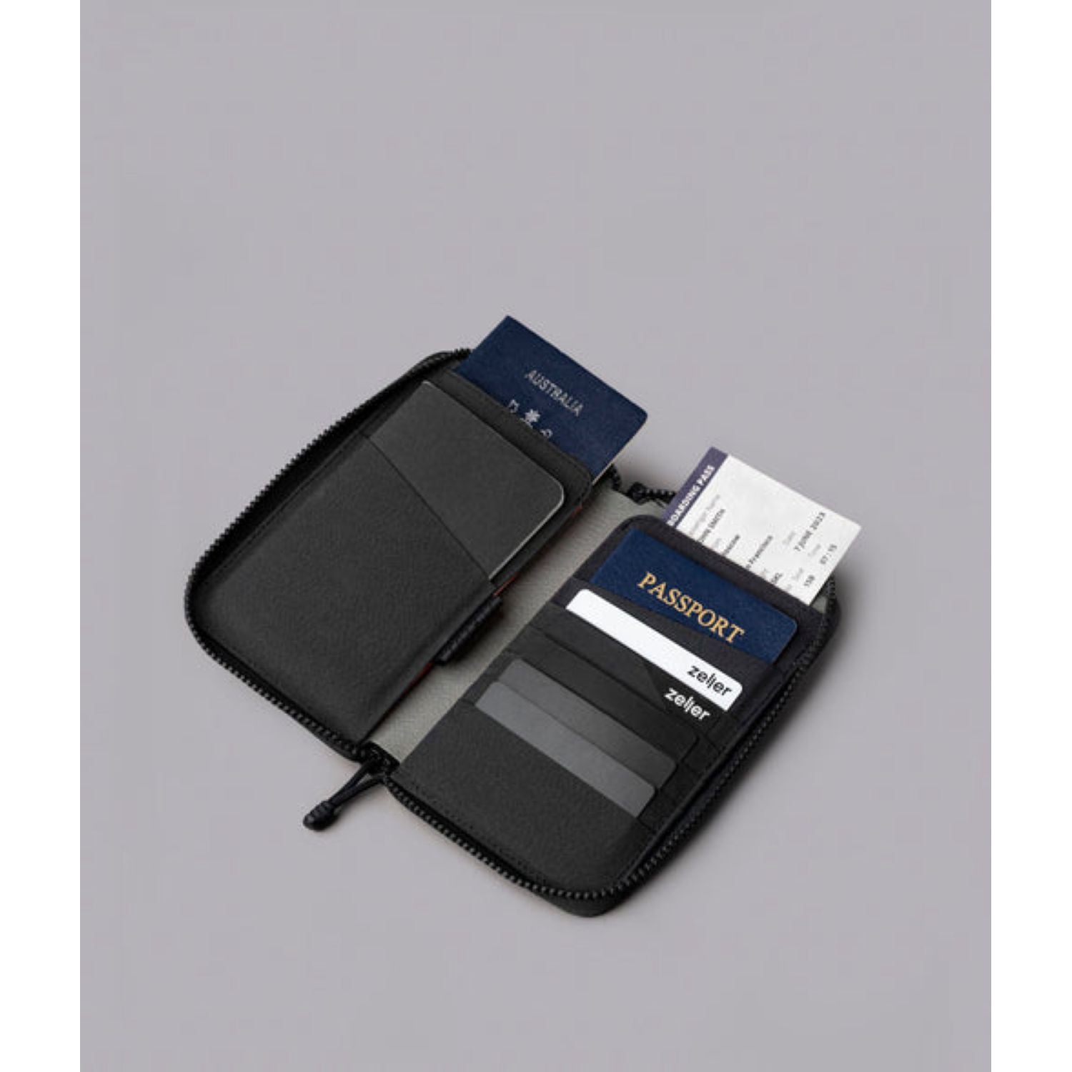 ALPAKA Zip Passport  Wallet Axogrid 300D (Black)