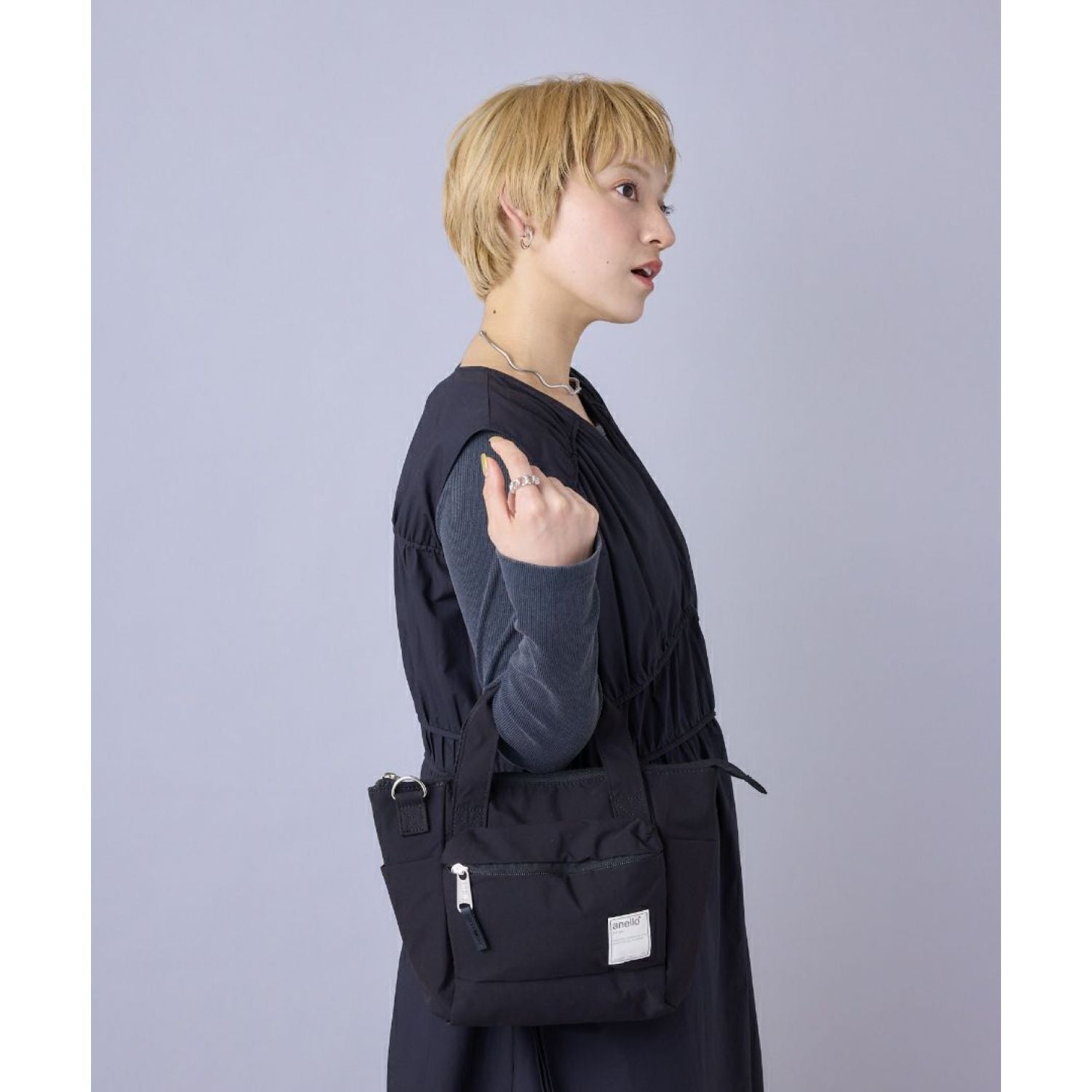 Anello Circle 2Way Mini Tote Bag (Lavender)