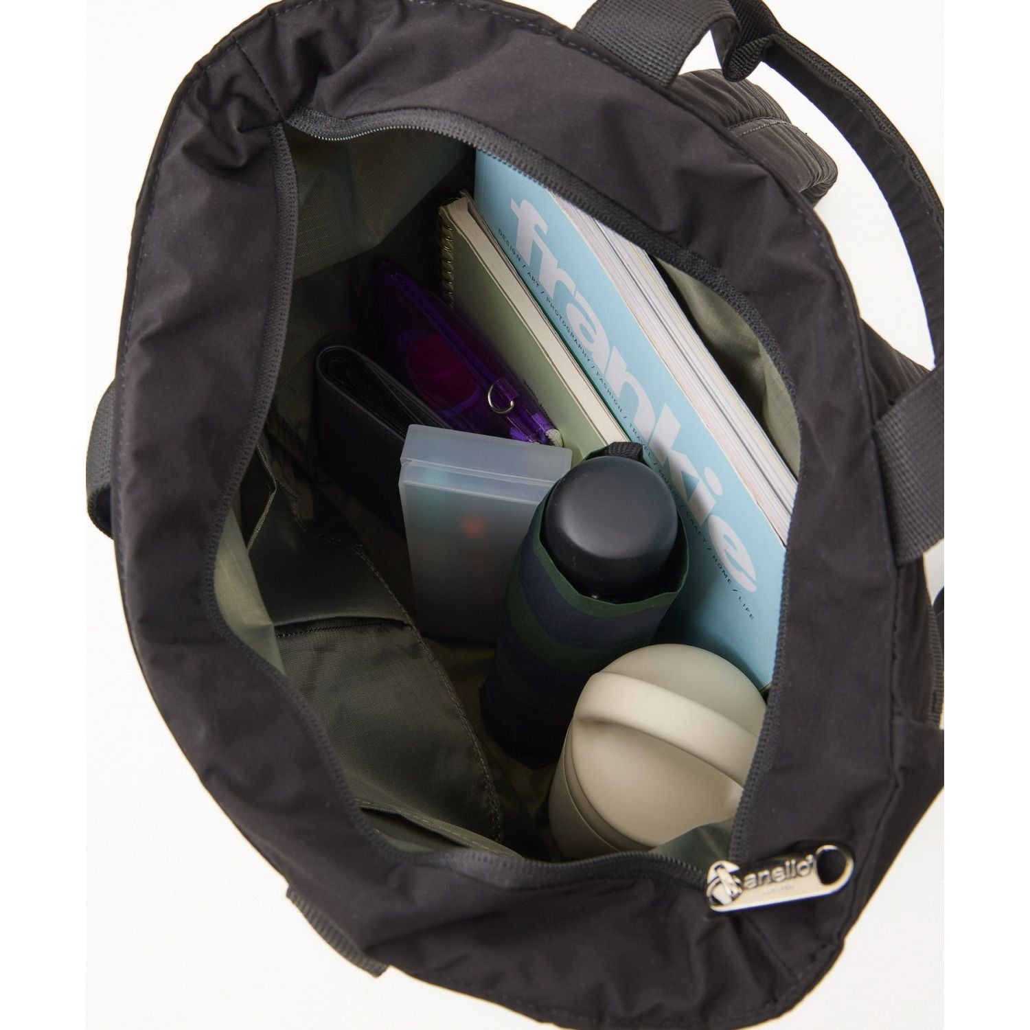 Anello Circle Tote Backpack (Black)