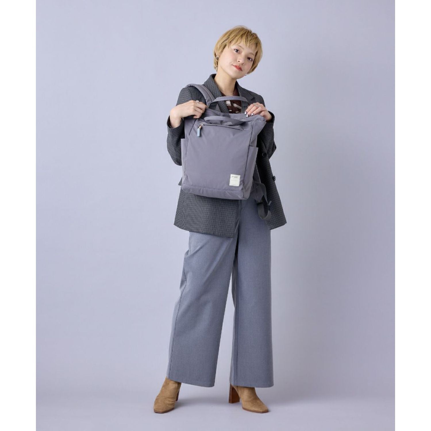 Anello Circle Tote Backpack (Black)