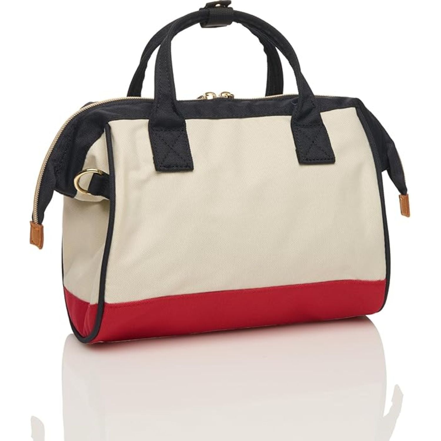 Anello Cross Bottle Kuchigane 2Way Mini Shoulder Bag (Grey/Greybeige/Black)