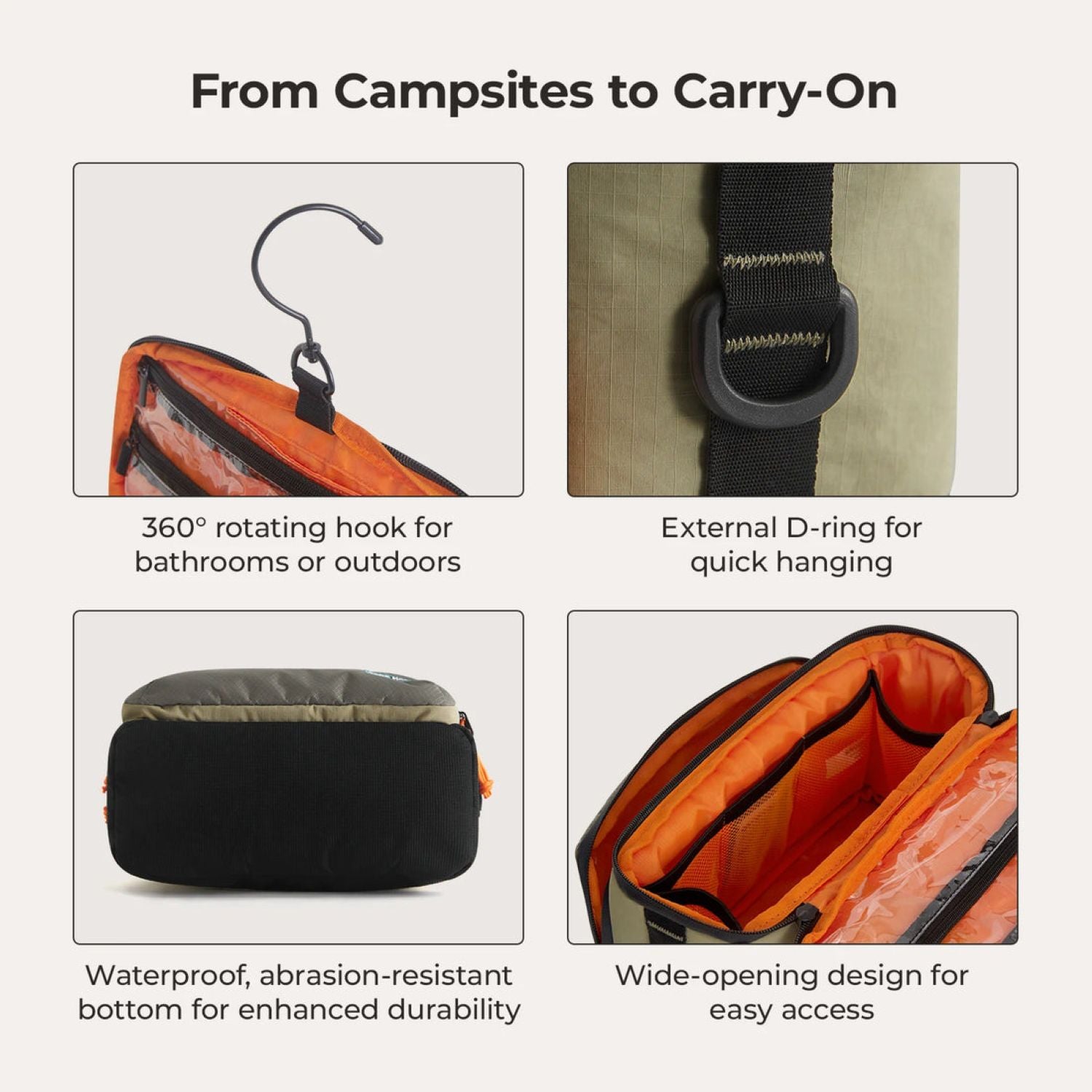 Bagsmart Blast Hanging Toiletry Bag 4.5L (Mossy)