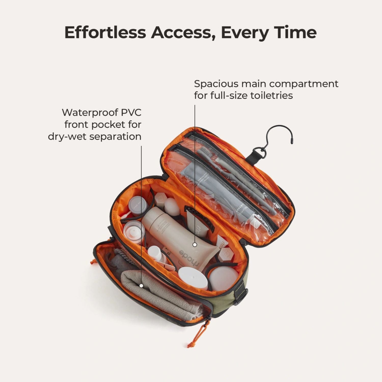 Bagsmart Blast Hanging Toiletry Bag 4.5L (Mossy)