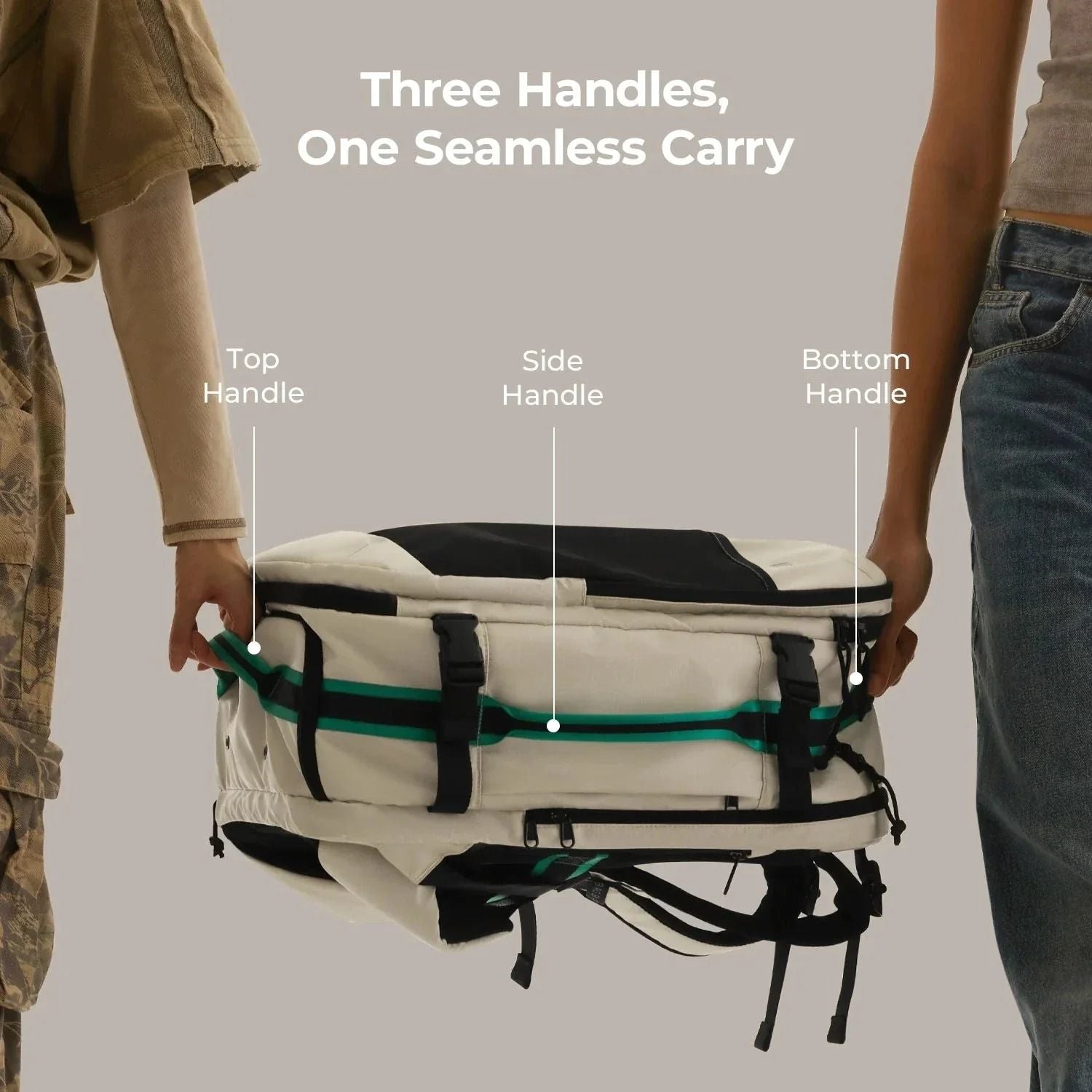 Bagsmart Blast Pro Quick Access Carry On Travel Backpack 40L (Beige)