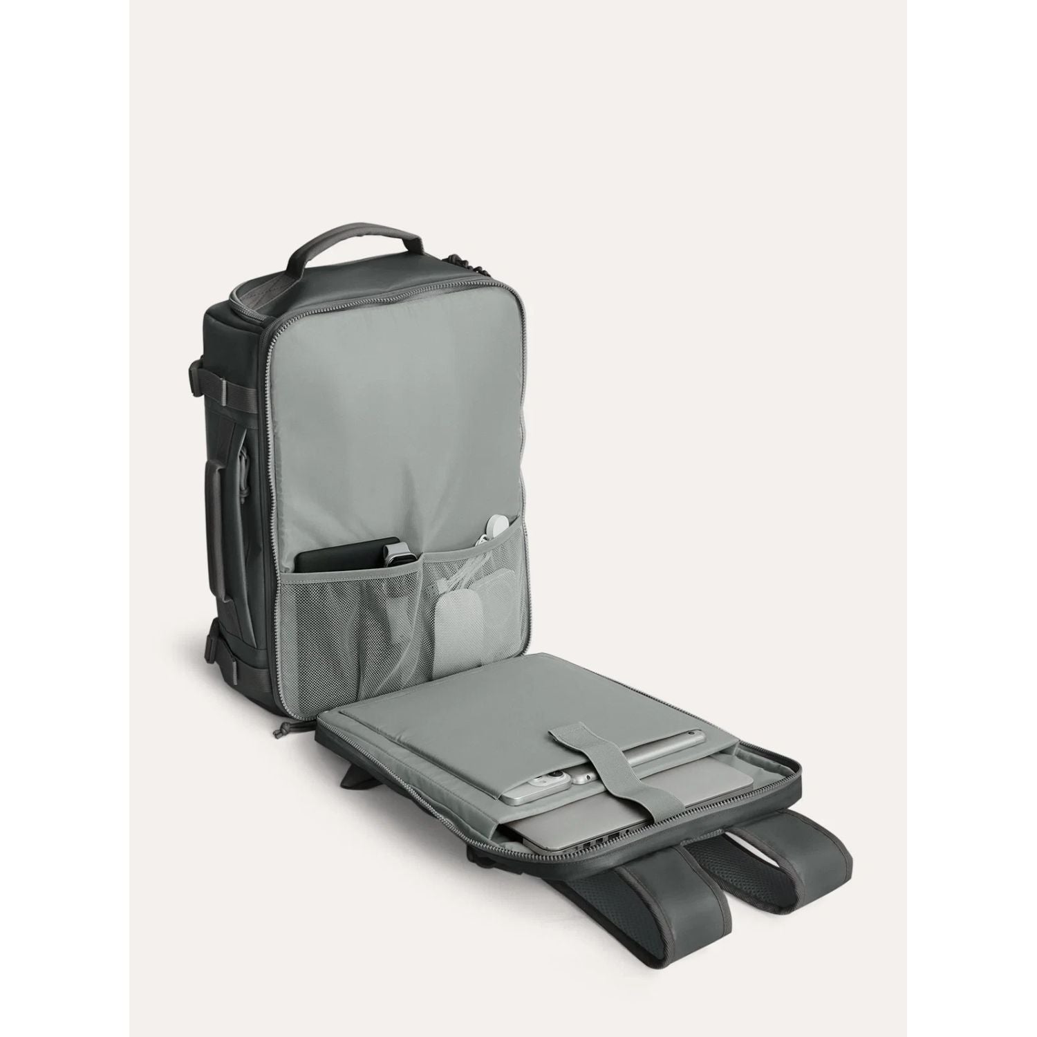 Bagsmart Blast Quick Access Carry On Travel Backpack - 28L-38L Extended (TPU) (Grey)