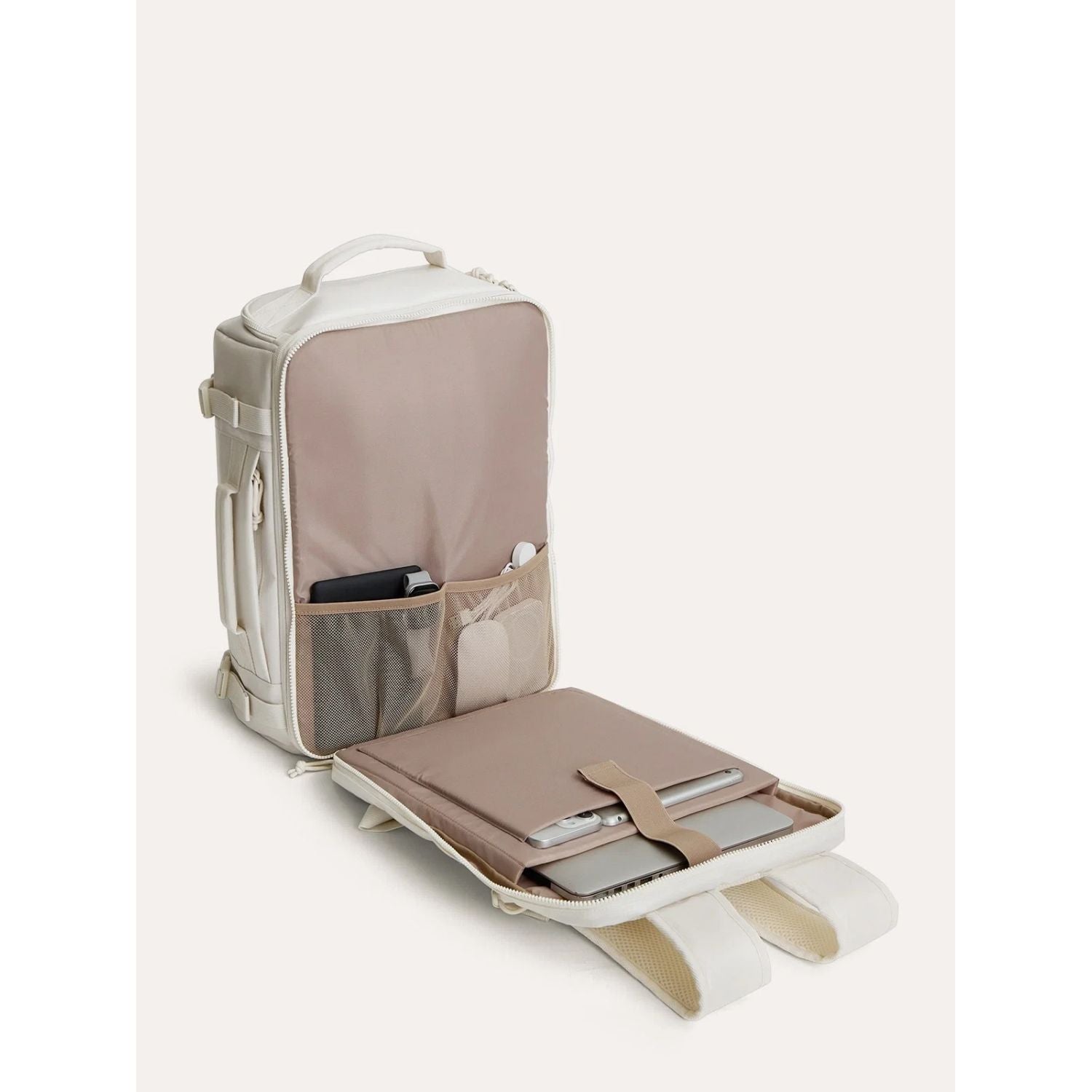 Bagsmart Blast Quick Access Carry On Travel Backpack - 28L-38L Extended (TPU) (White)
