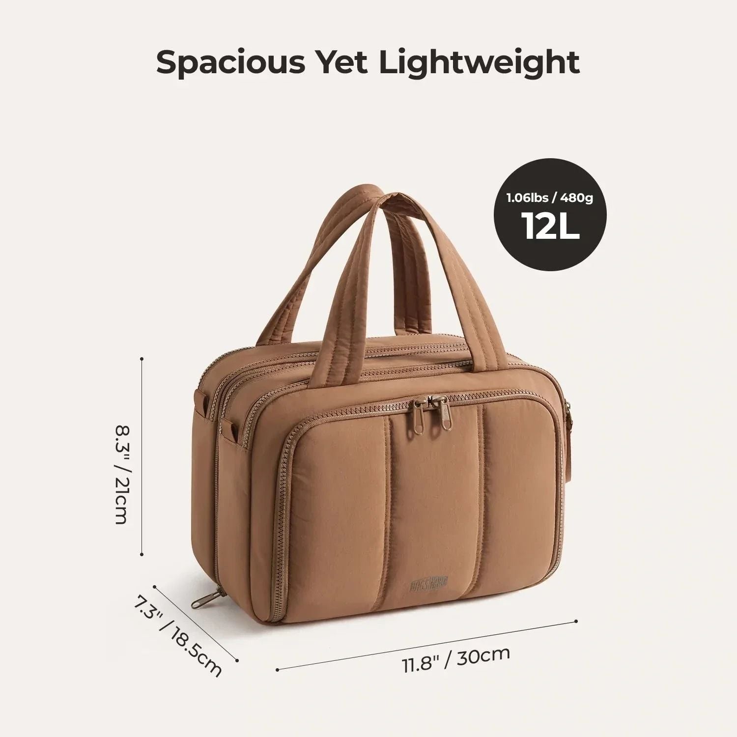 Bagsmart Crush Hanging Toiletry Bag (Brown) The Planet Traveller Bagsmart Crush Hanging Toiletry Bag (Brown) The Planet Traveller