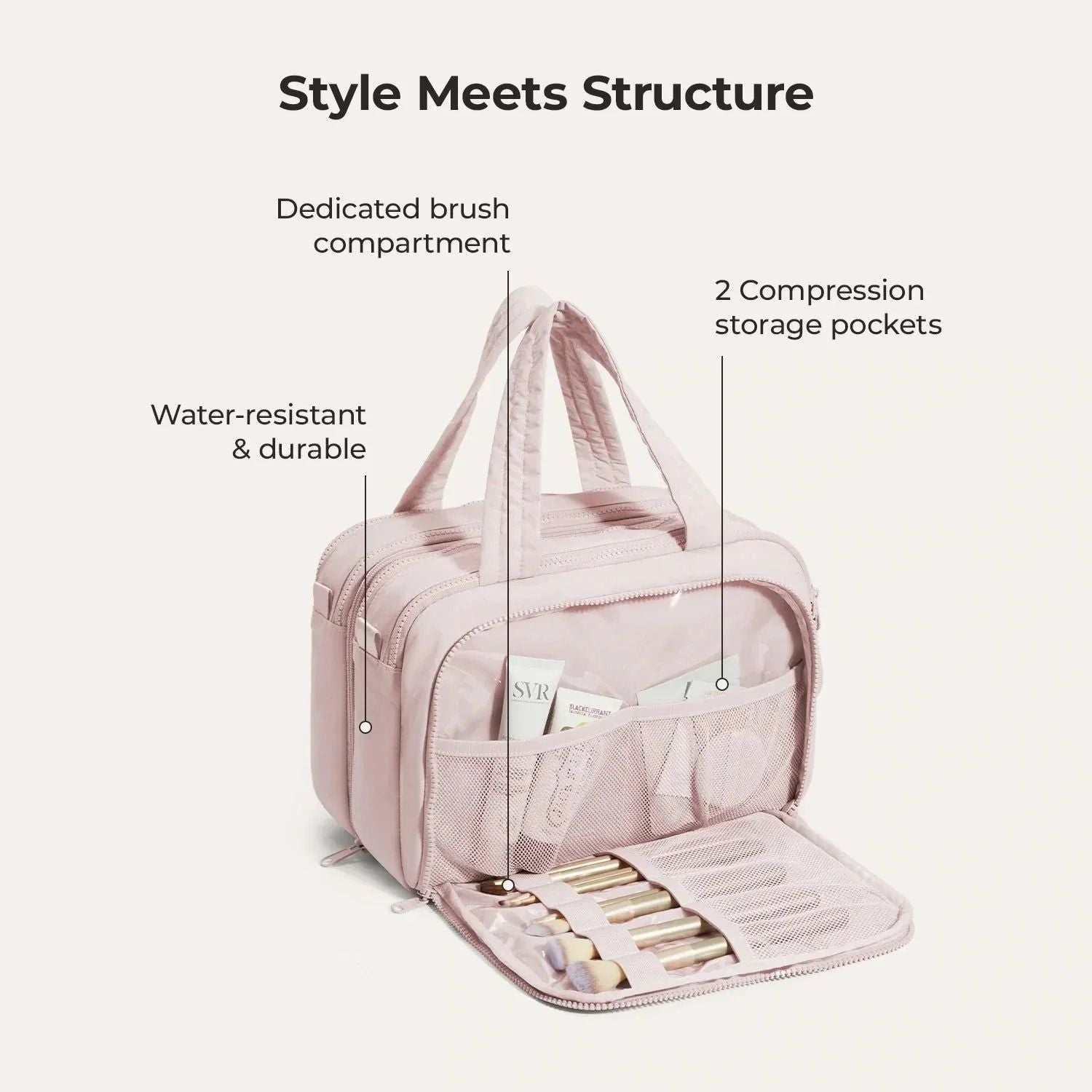 Bagsmart Crush Hanging Toiletry Bag (Pink)