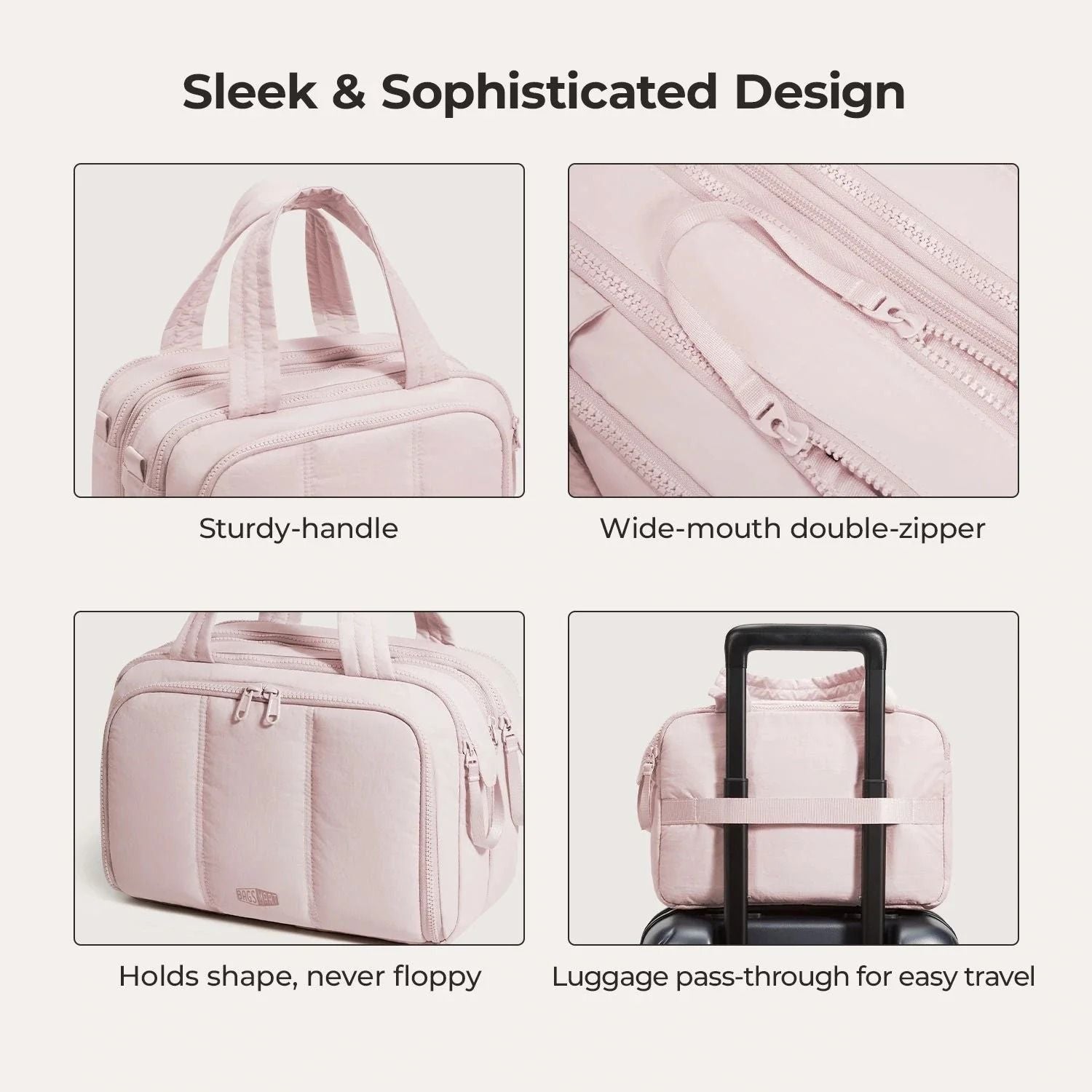 Bagsmart Crush Hanging Toiletry Bag (Pink)