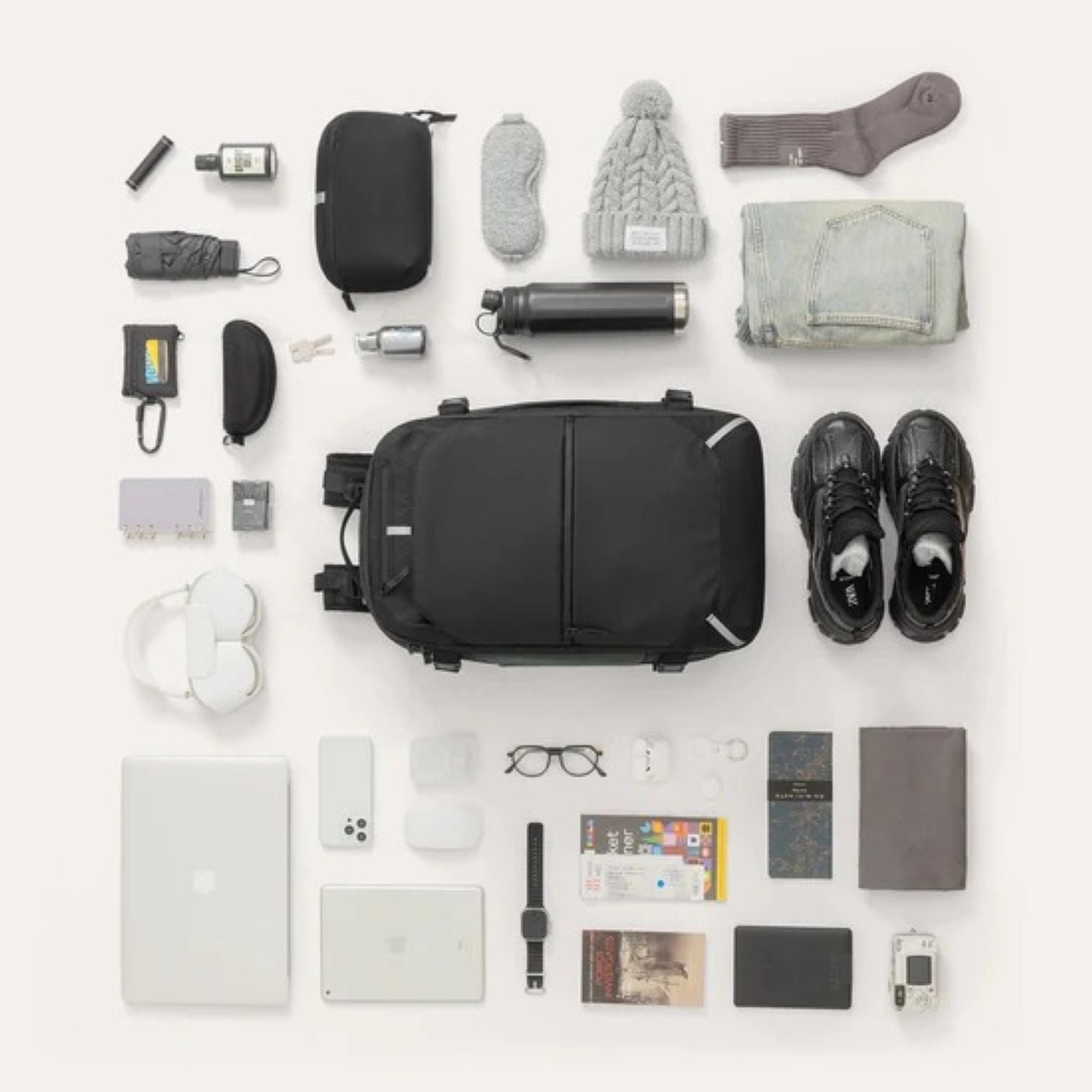 Bagsmart Dense Carry On Travel Backpack 40L (Black)