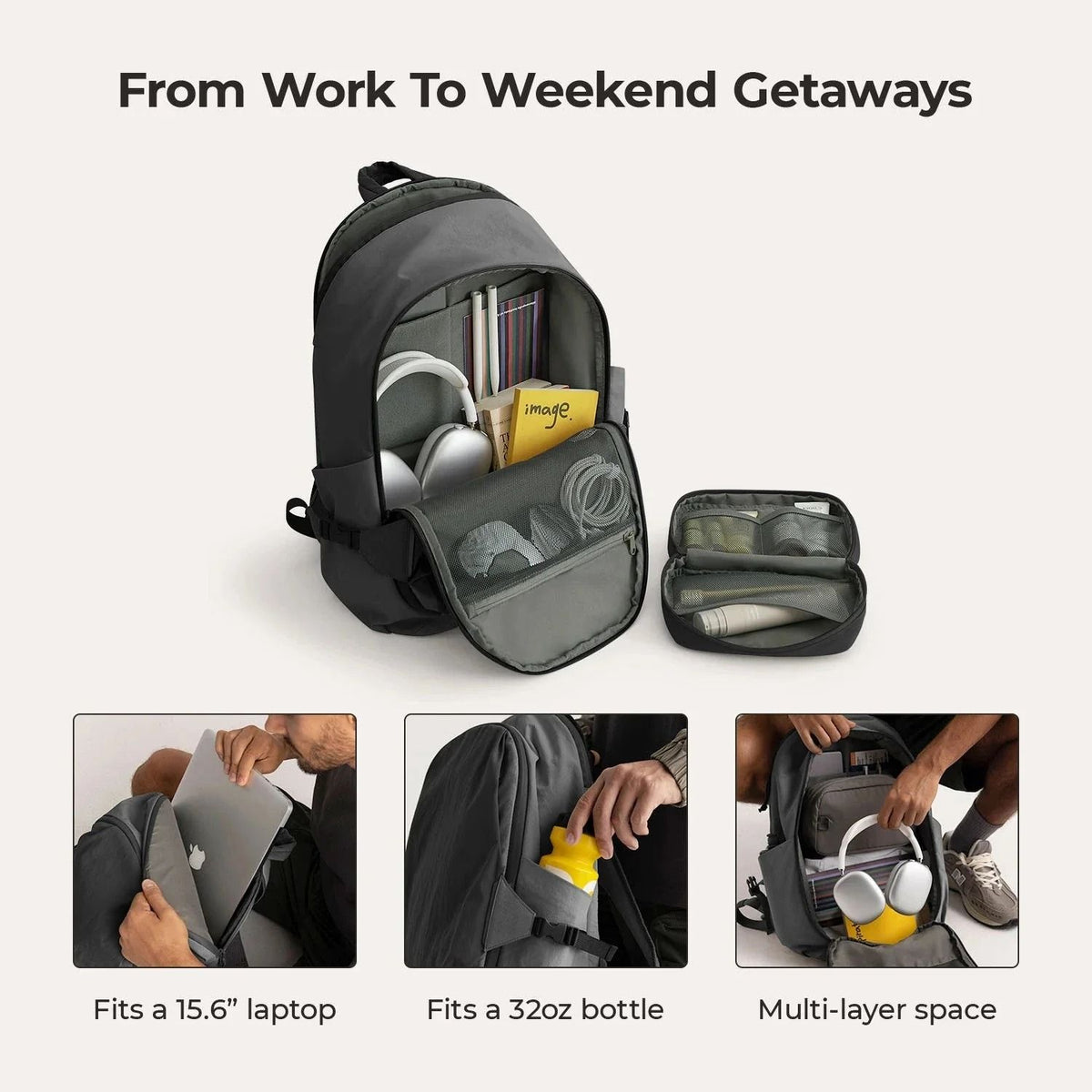Full Opening Backpack Bagsmart Soar 180° Open Clamshell Travel Backpack 25L Set – The Planet ...