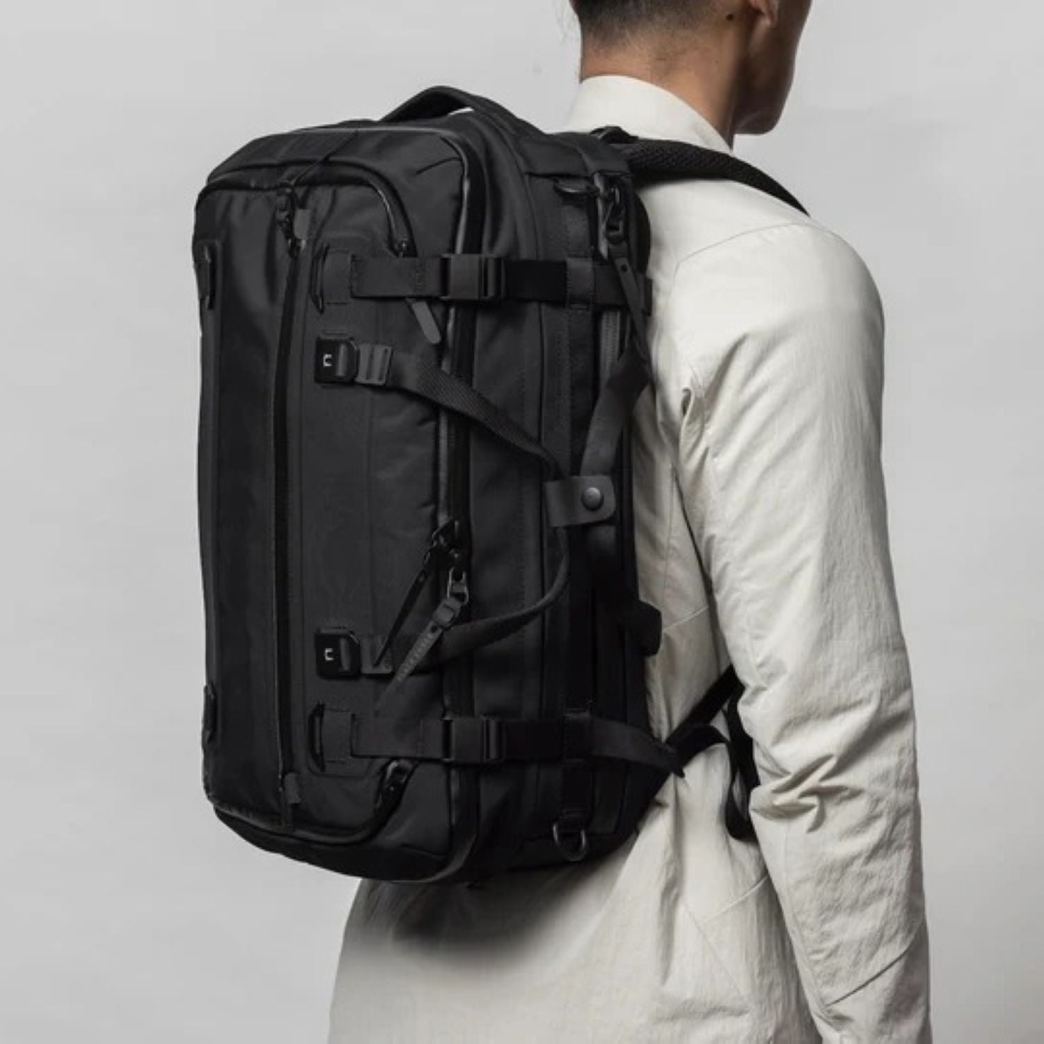 Black Ember Forge Convertible Travel Backpack Embertex Pfas Free 30-40L - Jet Black