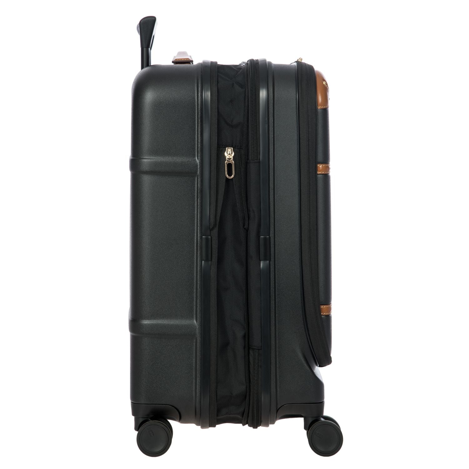 BRIC'S Bellagio 3 21" Expandable Carry-On Luggage Spinner + Pocket with USB (Black)