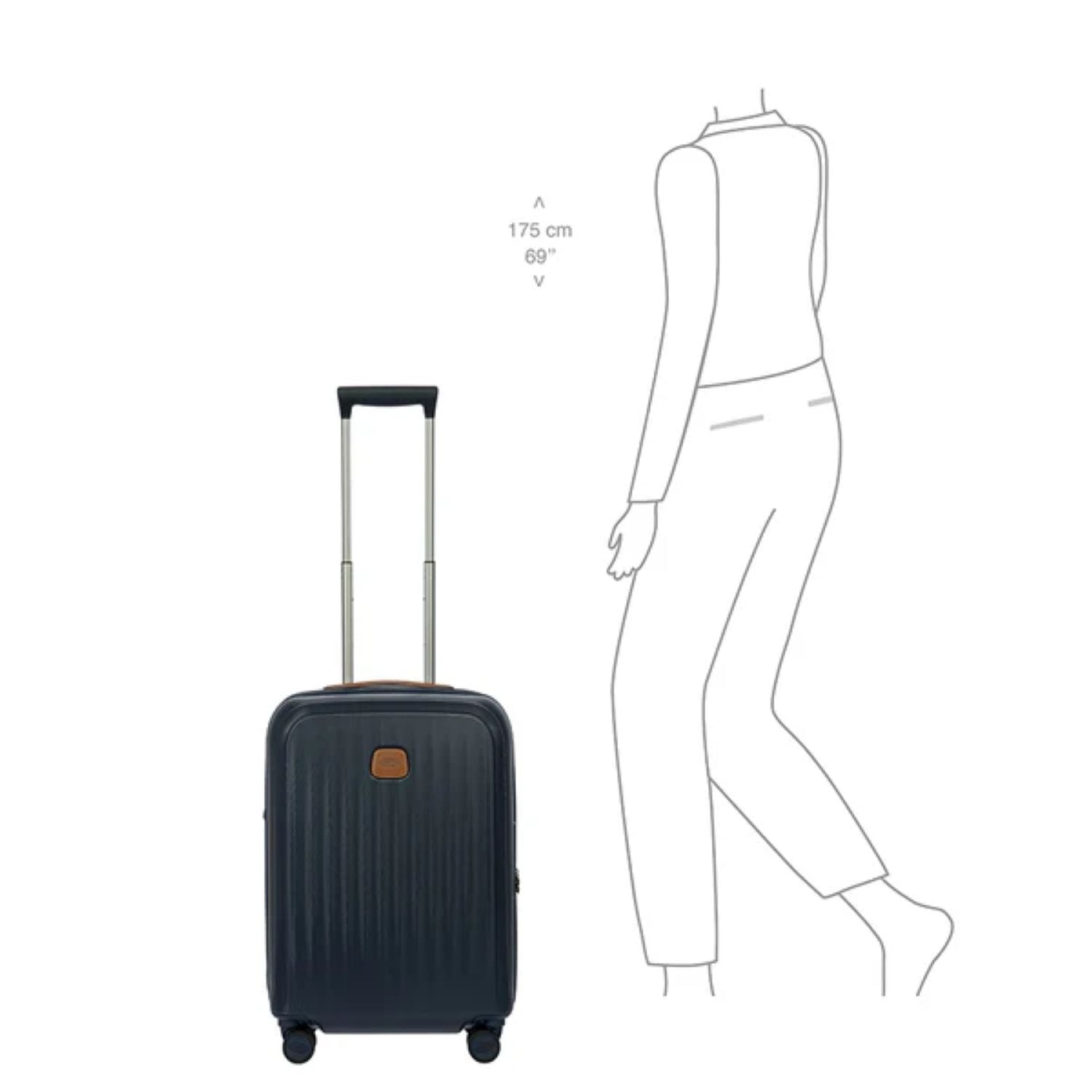 Bric'S Taormina 21" Carry-On Spinner Expandable (Blue)
