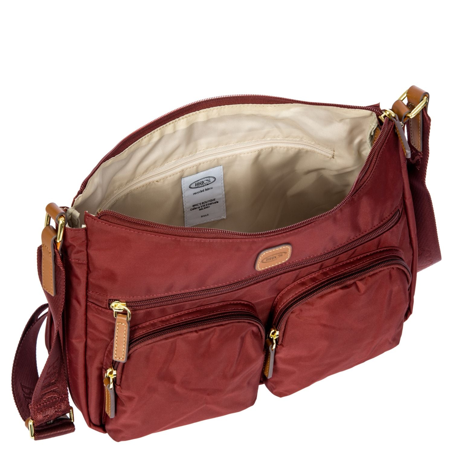 BRIC'S X-Bag Expandable Shoulder Bag (Bordeaux)