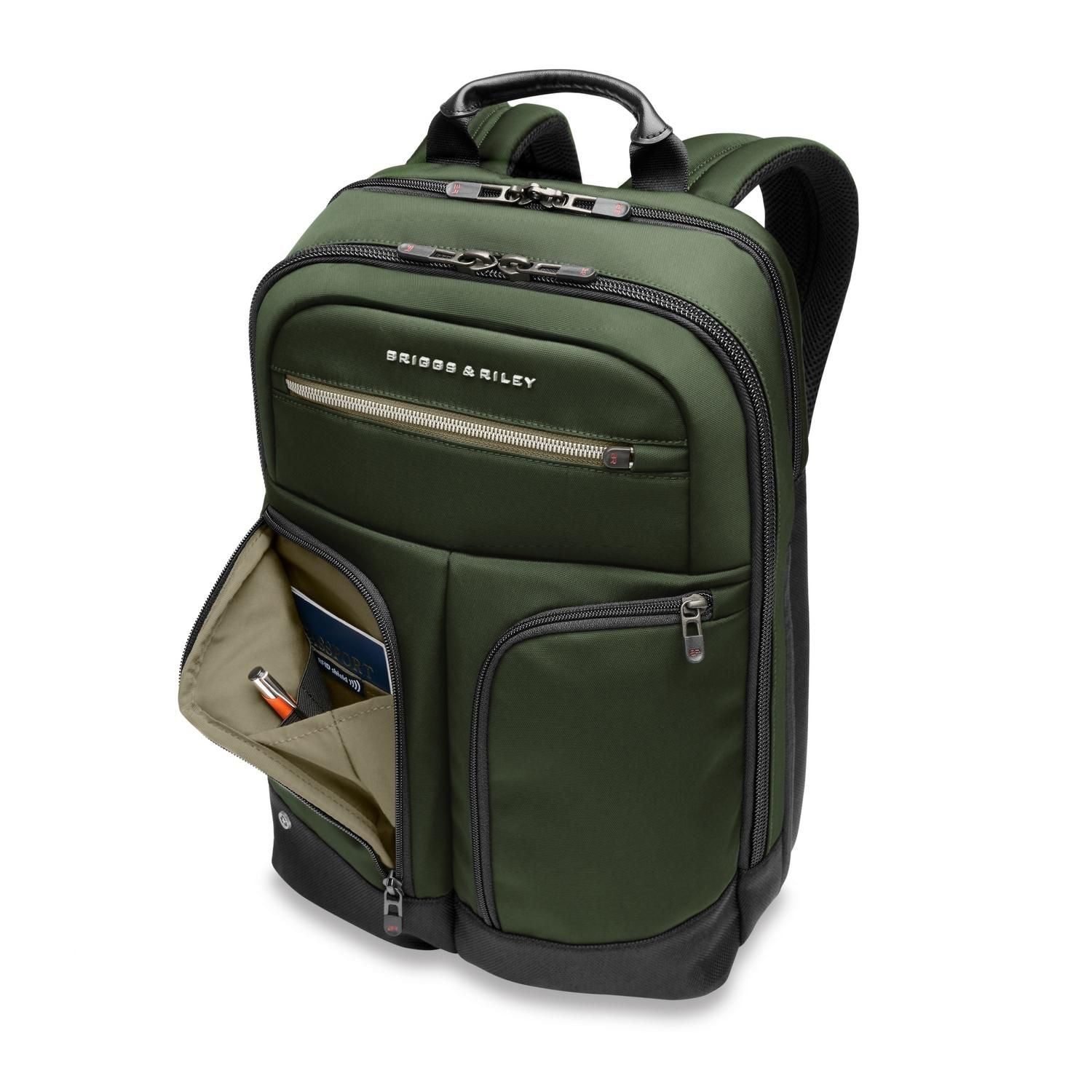 Briggs & Riley HTA Slim Expandable Backpack - Forest