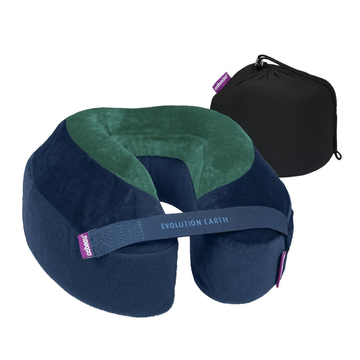 Cabeau Evolution Earth Deluxe Travel Pillow - Terra Blue Green