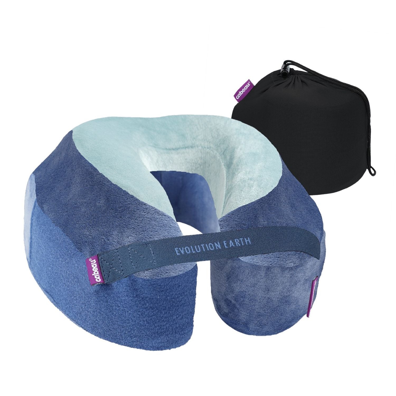 Cabeau Evolution Earth Deluxe Travel Pillow - Water Blue/Lt.Blue