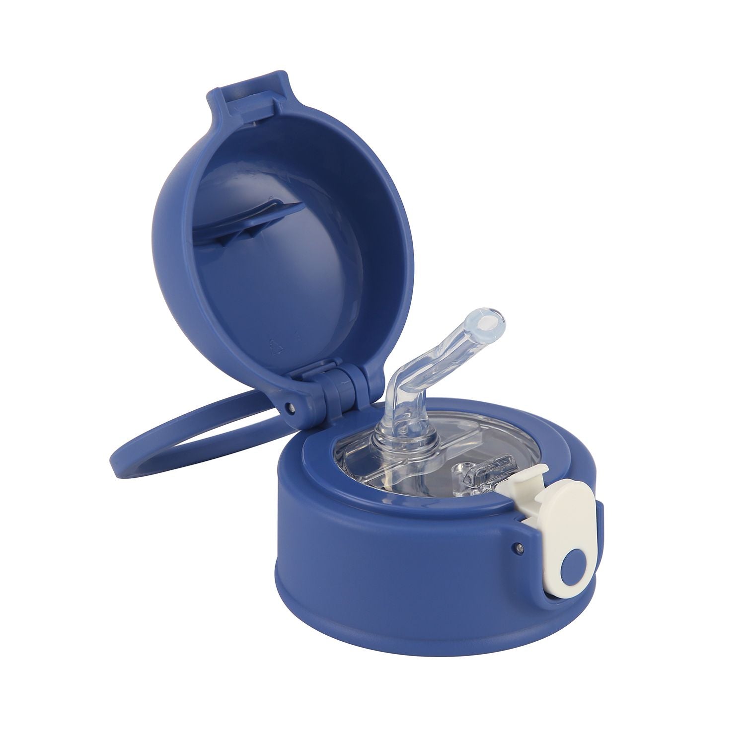 Crossing Bottle Cap With Handle Only For Kids' Drink Bottle W/Sipper Silicone Straw - Blue