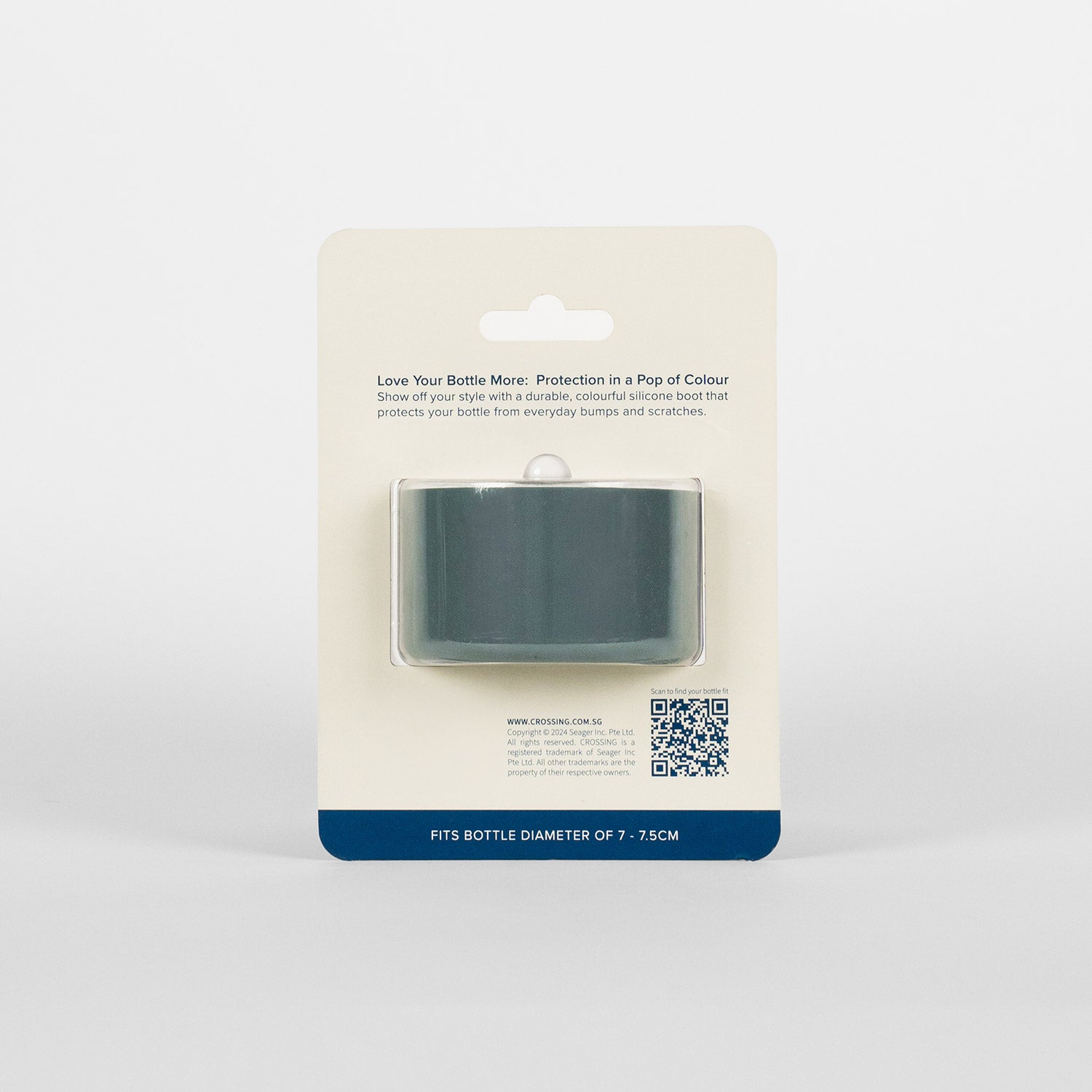 Crossing Silicone Water Bottle Boot - Fits Diameter 7-7.5cm (550ml) Blistered Pack - Forest Green