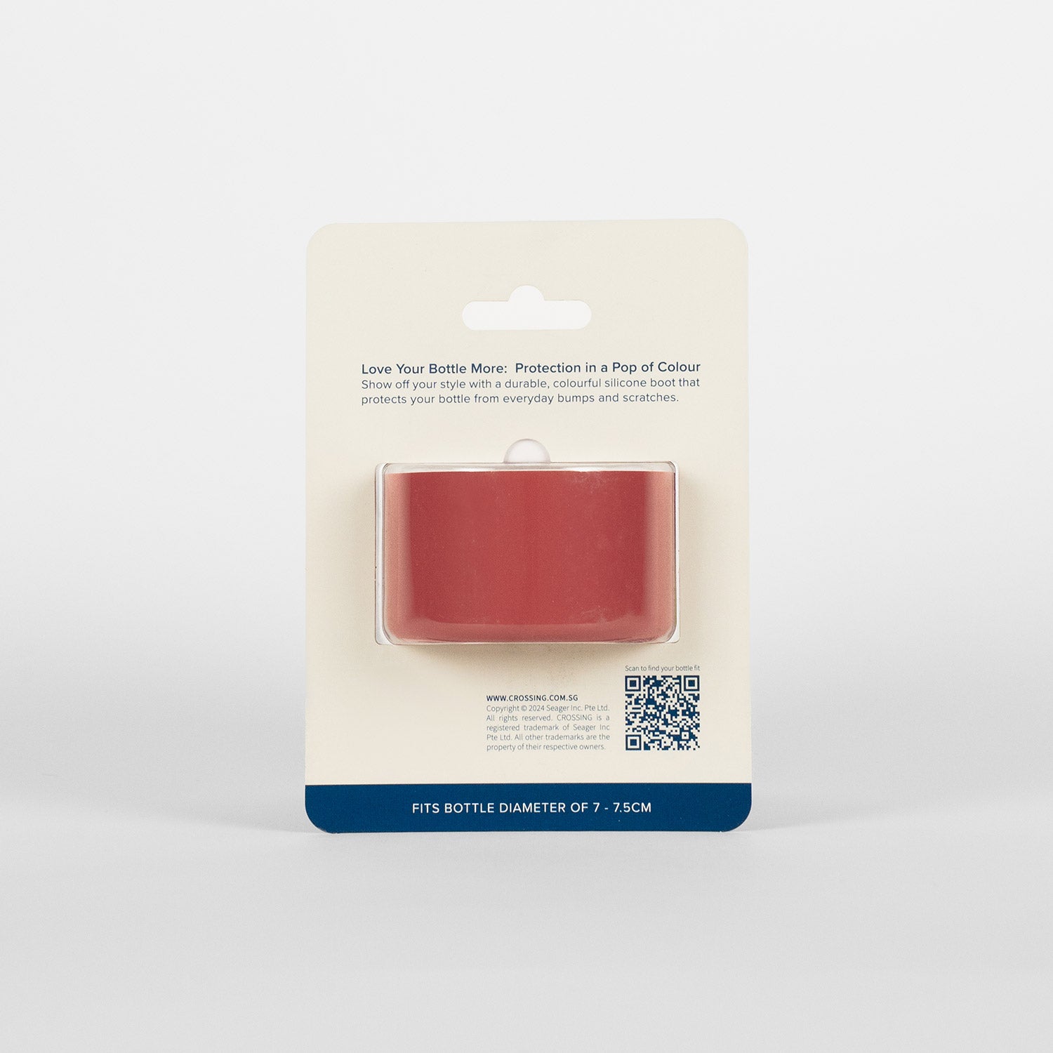 Crossing Silicone Water Bottle Boot - Fits Diameter 7-7.5cm (550ml) Blistered Pack - Red