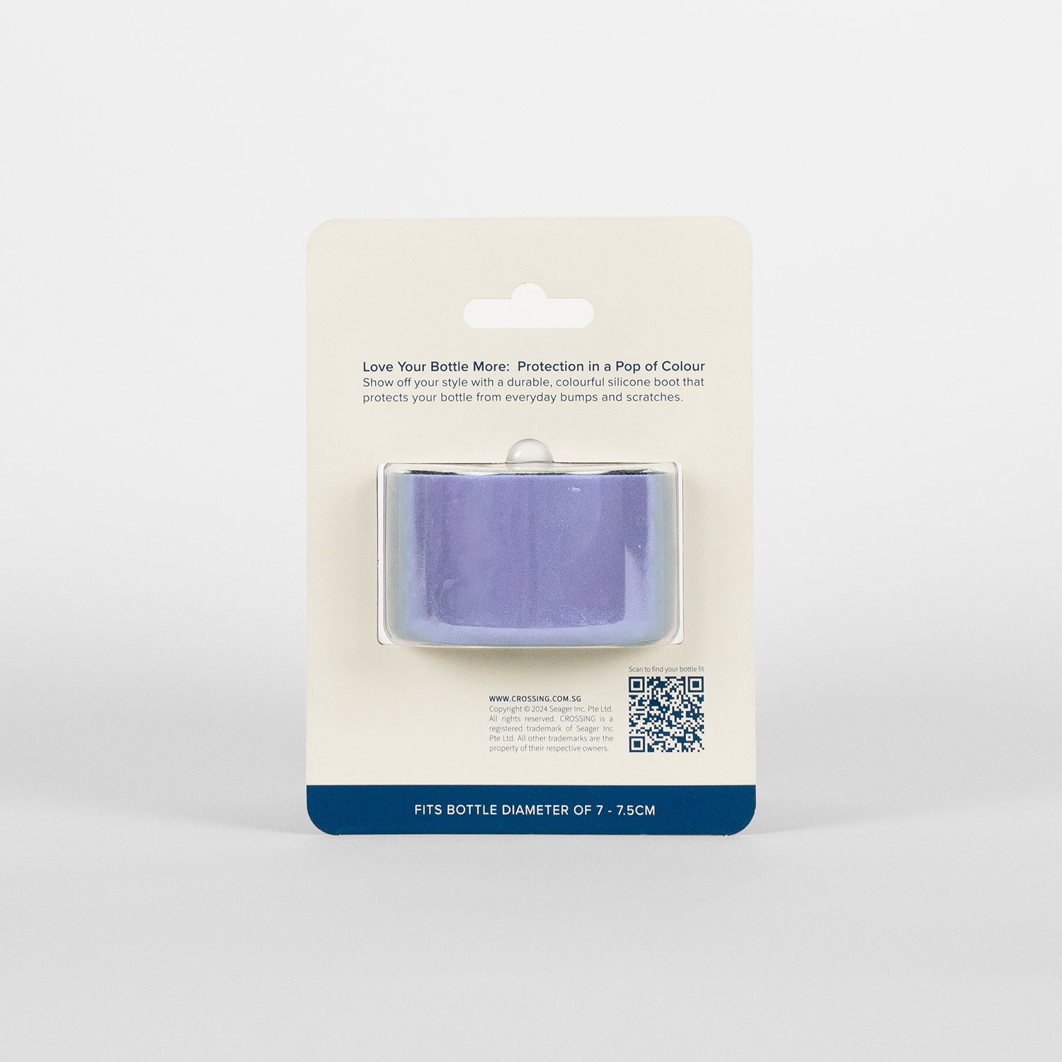 Crossing Silicone Water Bottle Boot - Fits Diameter 7-7.5cm (550ml) Blistered Pack - Sky Blue