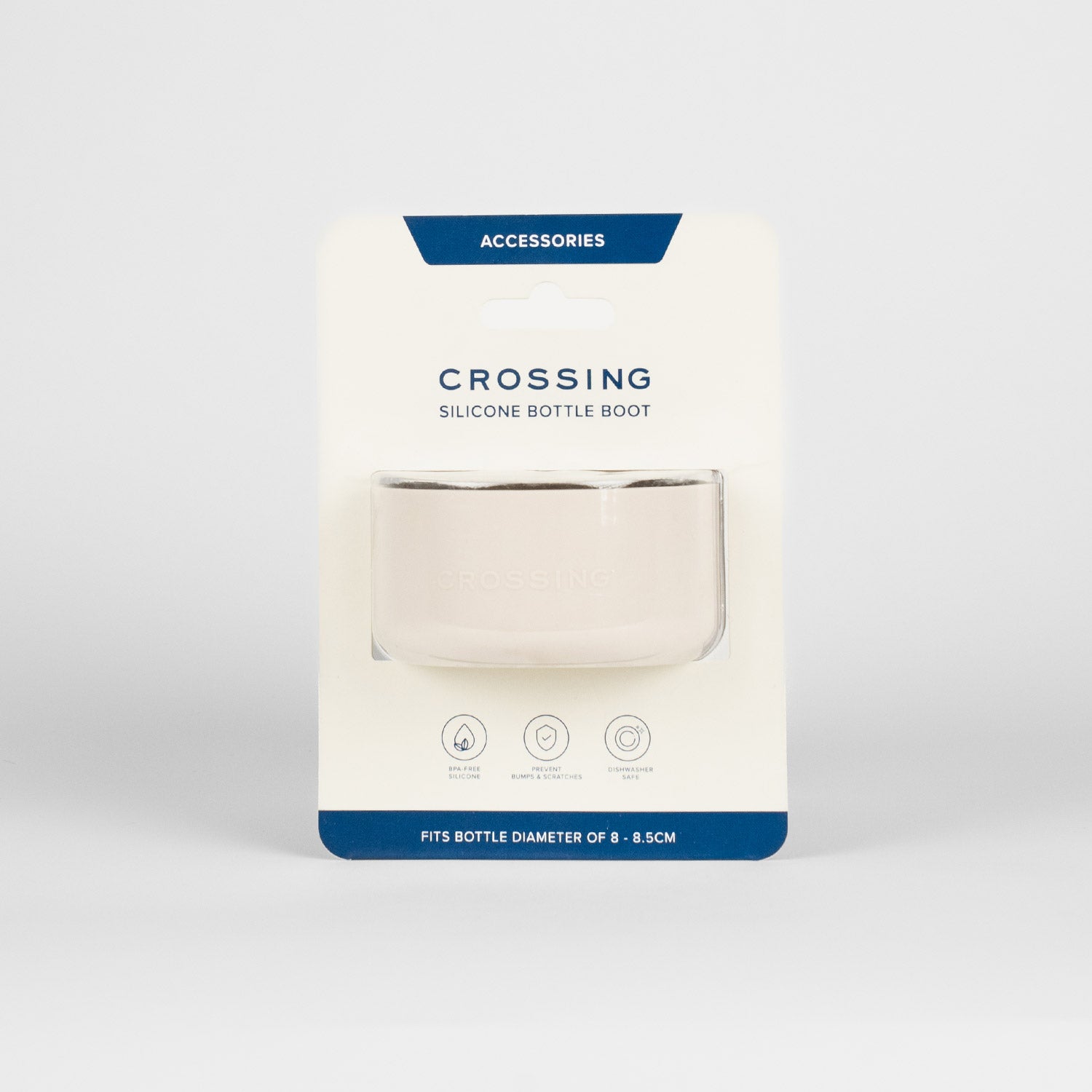 Crossing Silicone Water Bottle Boot - Fits Diameter 8-8.5cm (780ml) Blistered Pack - Beige