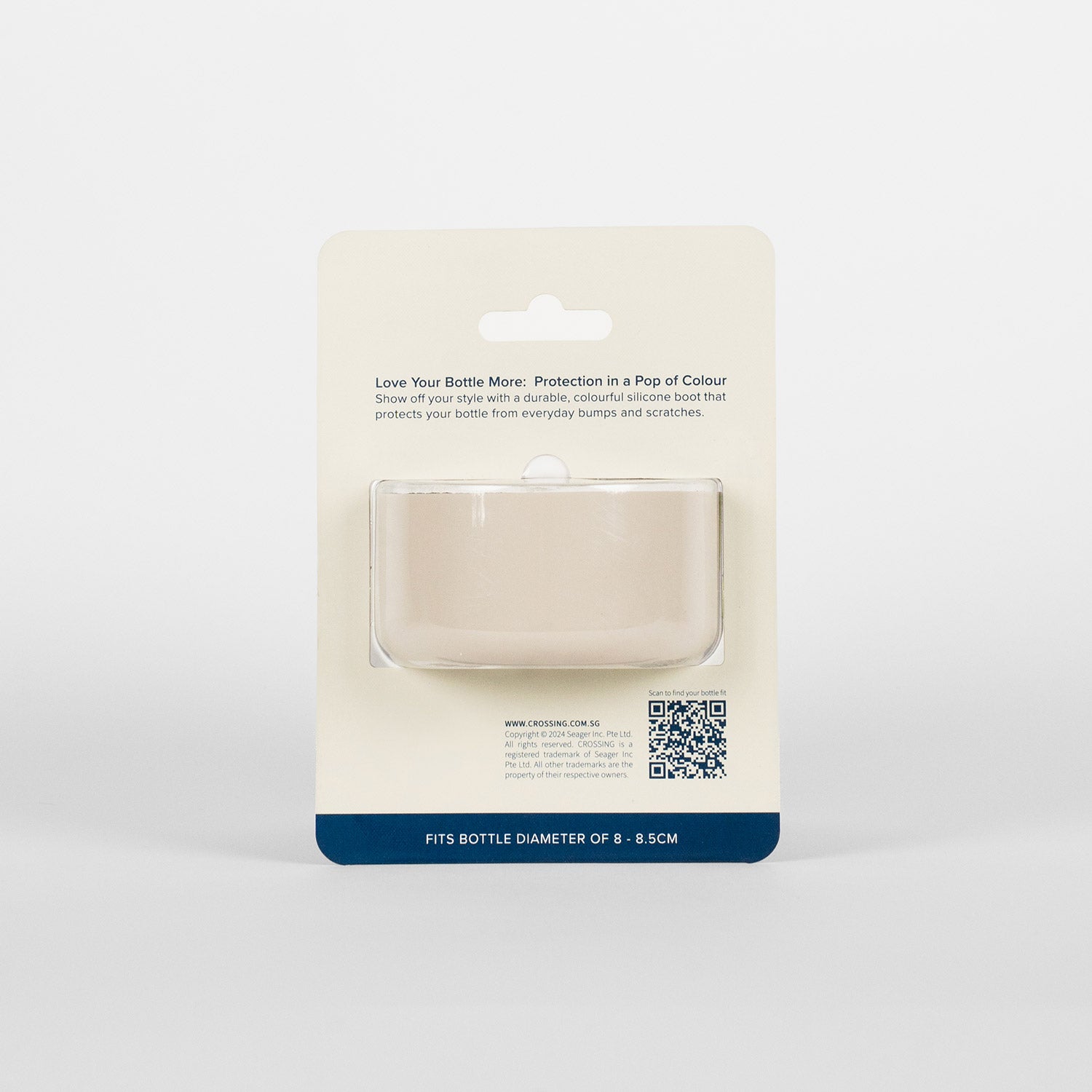 Crossing Silicone Water Bottle Boot - Fits Diameter 8-8.5cm (780ml) Blistered Pack - Beige