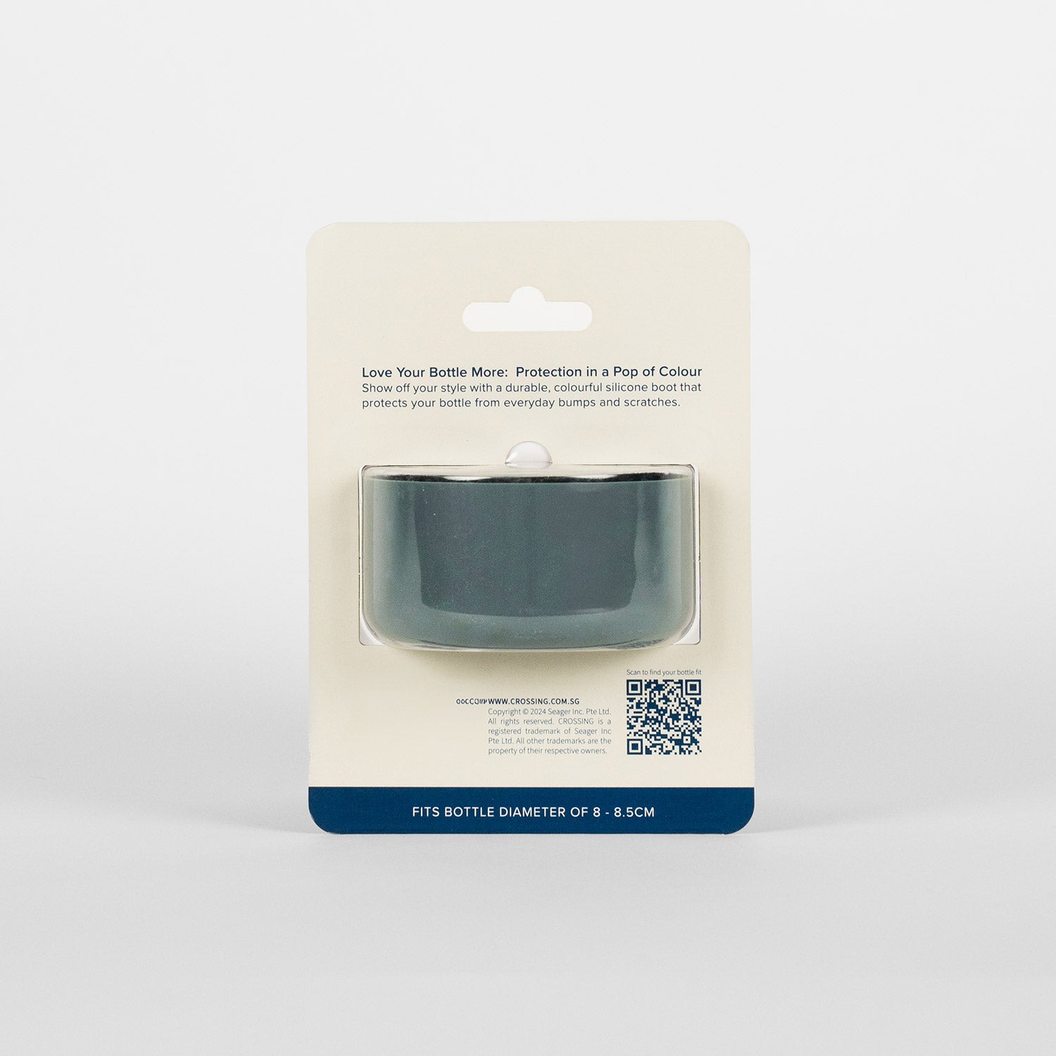 Crossing Silicone Water Bottle Boot - Fits Diameter 8-8.5cm (780ml) Blistered Pack - Forest Green