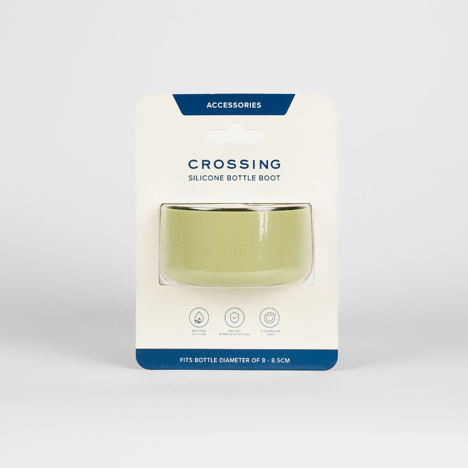 Crossing Silicone Water Bottle Boot - Fits Diameter 8-8.5cm (780ml) Blistered Pack - Moss