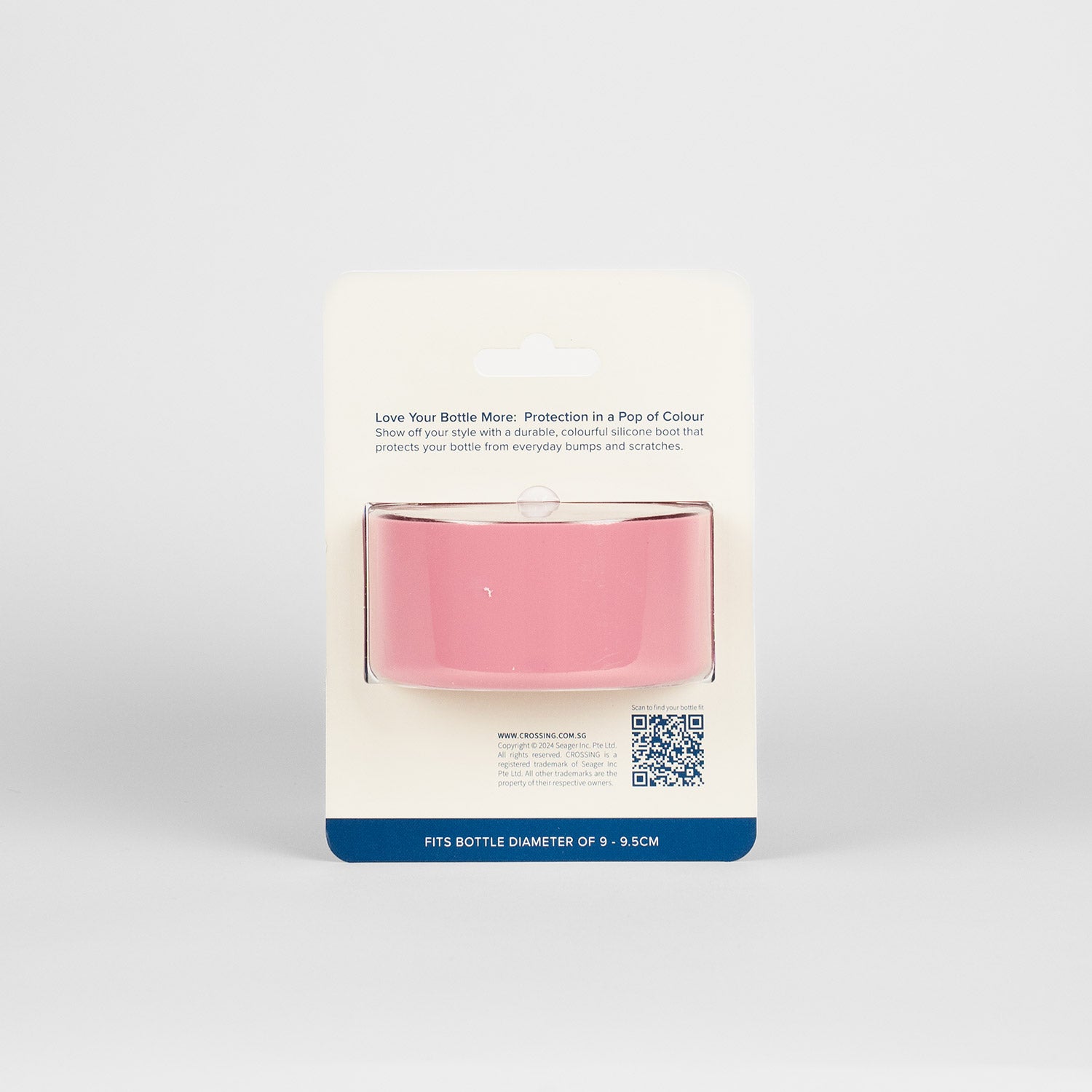 Crossing Silicone Water Bottle Boot - Fits Diameter 8-8.5cm (780ml) Blistered Pack - Pink