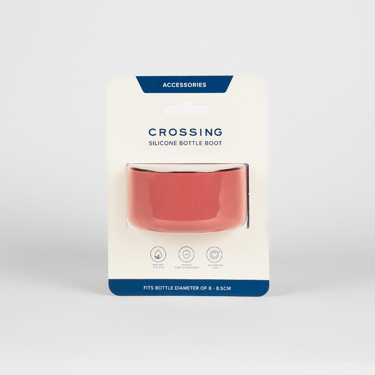 Crossing Silicone Water Bottle Boot - Fits Diameter 8-8.5cm (780ml) Blistered Pack - Red