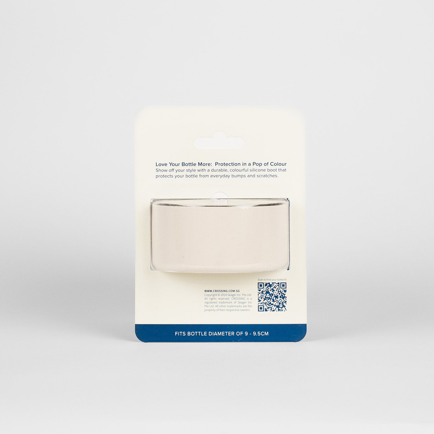 Crossing Silicone Water Bottle Boot - Fits Diameter 9-9.5cm (1100ml) Blistered Pack - Beige